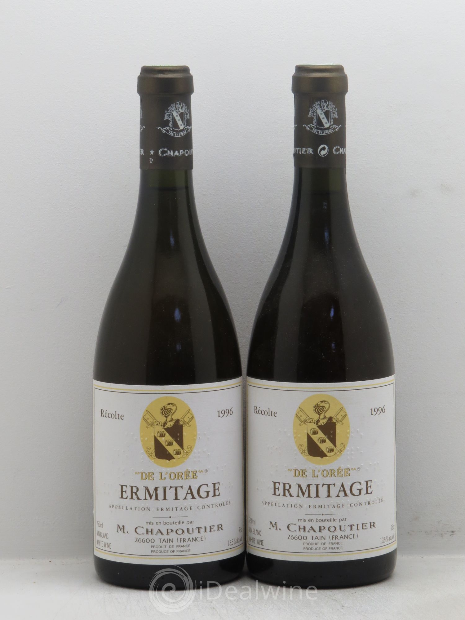 Hermitage Ermitage de l'Orée Chapoutier 1996 - Lot de 2 bouteilles - 0