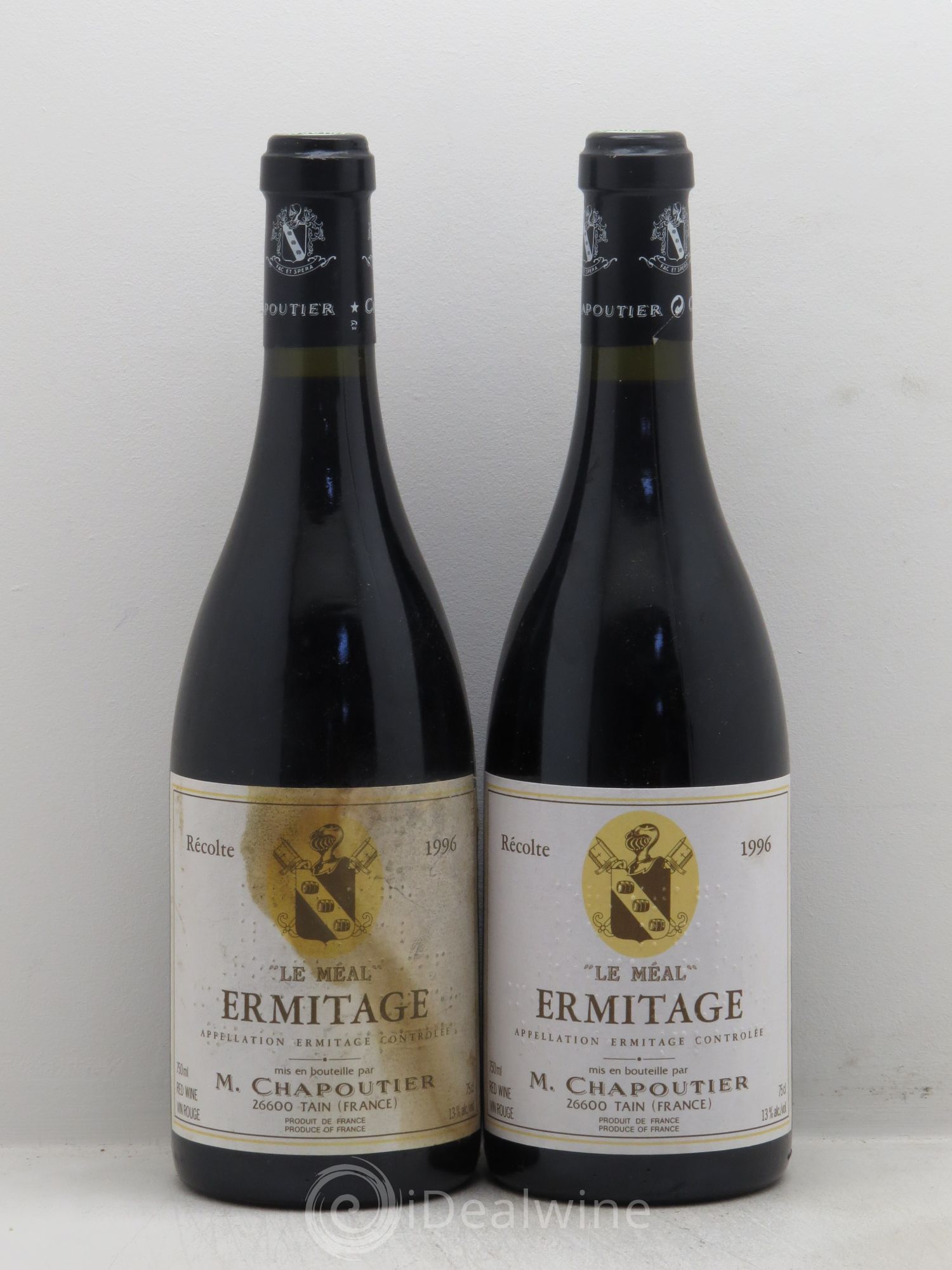 Hermitage Ermitage Le Méal Chapoutier 1996 - Lot de 2 bouteilles - 0