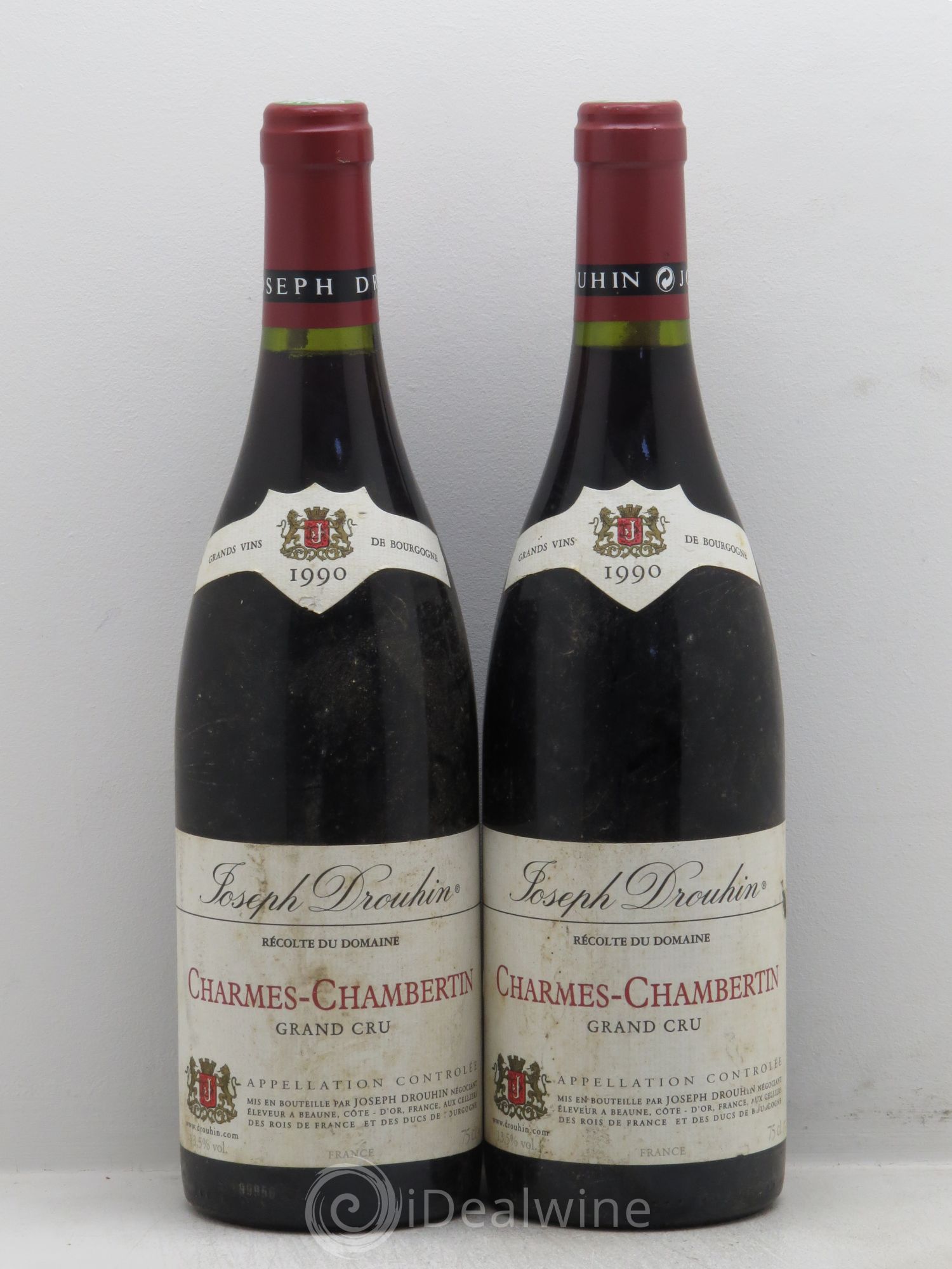 Charmes-Chambertin Grand Cru Joseph Drouhin 1990 - Lot de 2 bouteilles - 0