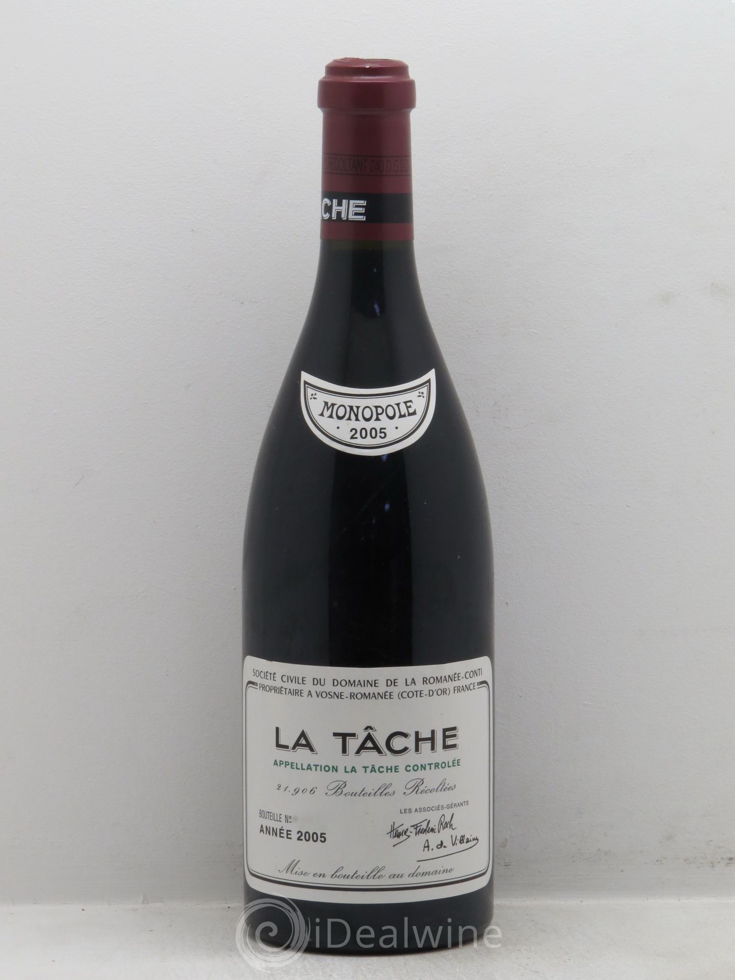 La Tâche Grand Cru Domaine de la Romanée-Conti 2005 - Lot de 1 bouteille - 0