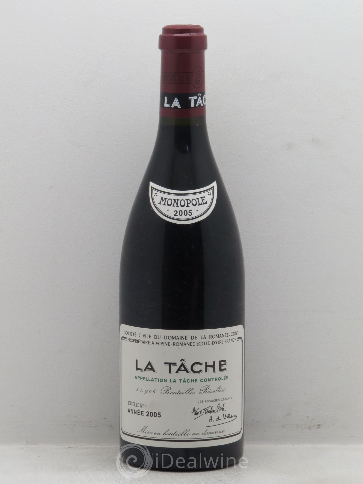 La Tâche Grand Cru Domaine de la Romanée-Conti 2005 - Lot de 1 bouteille - 0