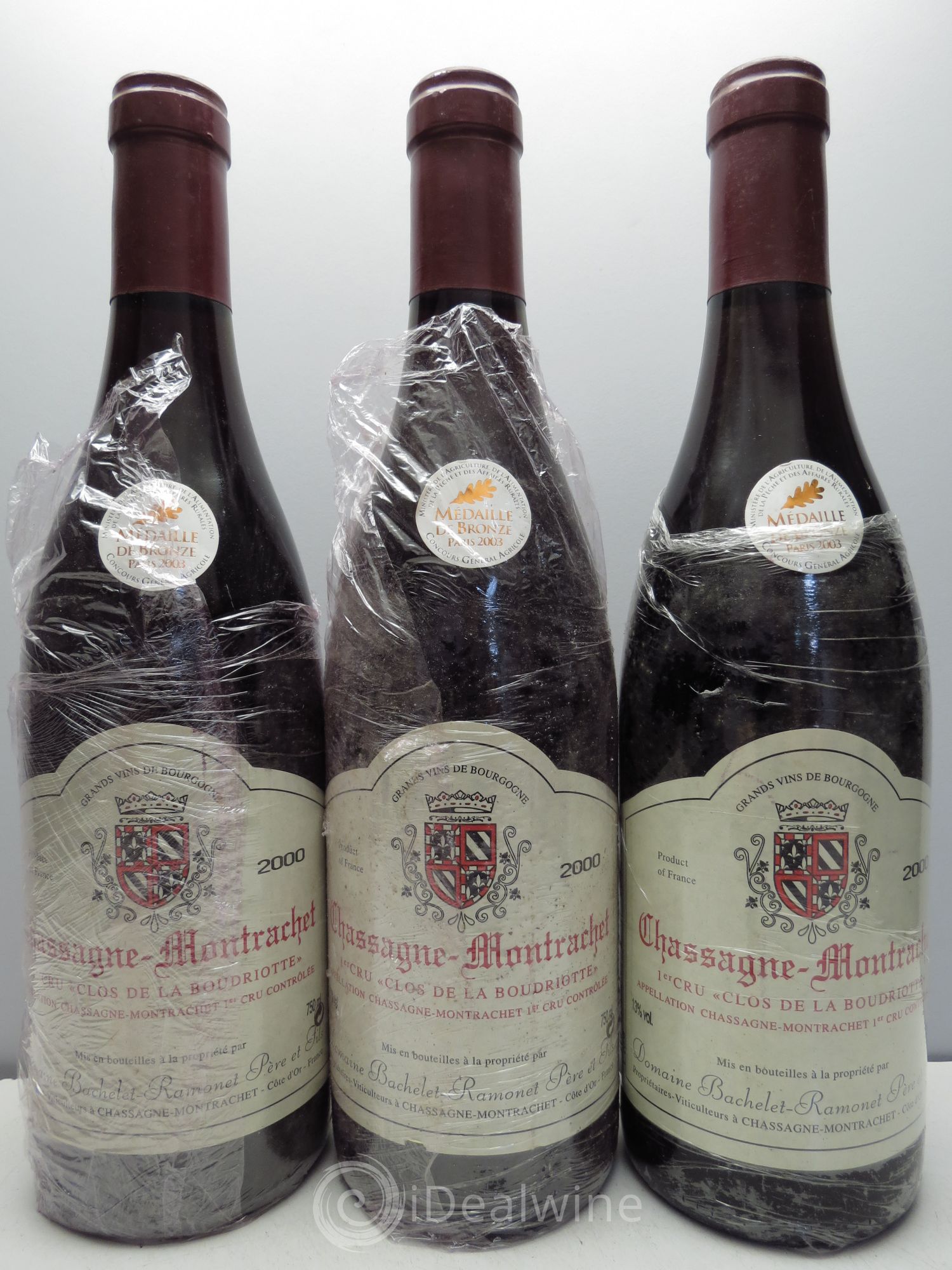 Chassagne-Montrachet 1er Cru Domaine Bachelet-Ramonet 2000 - Lot de 3 bouteilles - 0