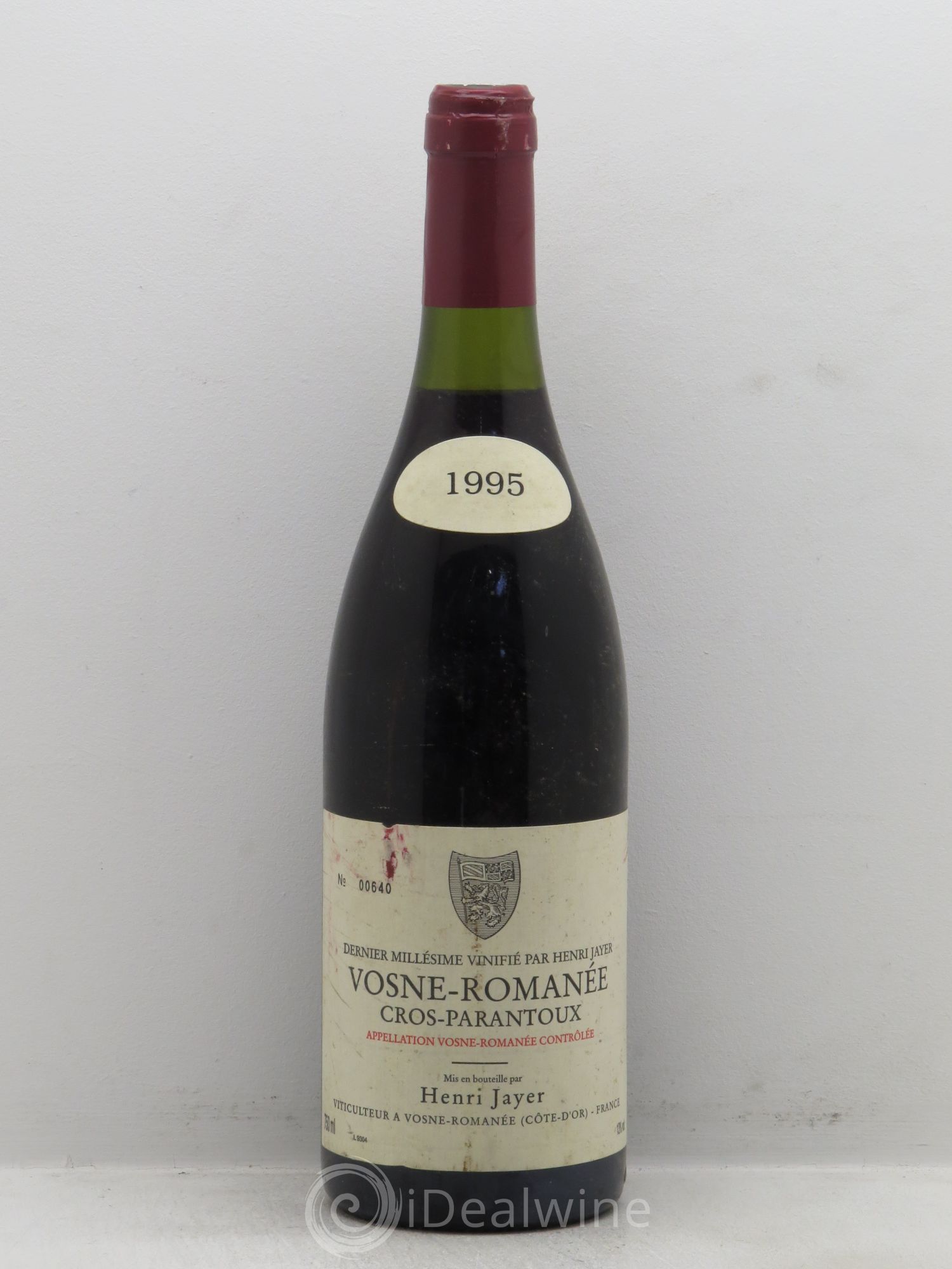 Vosne-Romanée 1er Cru Cros Parantoux Henri Jayer 1995 - Lot de 1 bouteille - 0