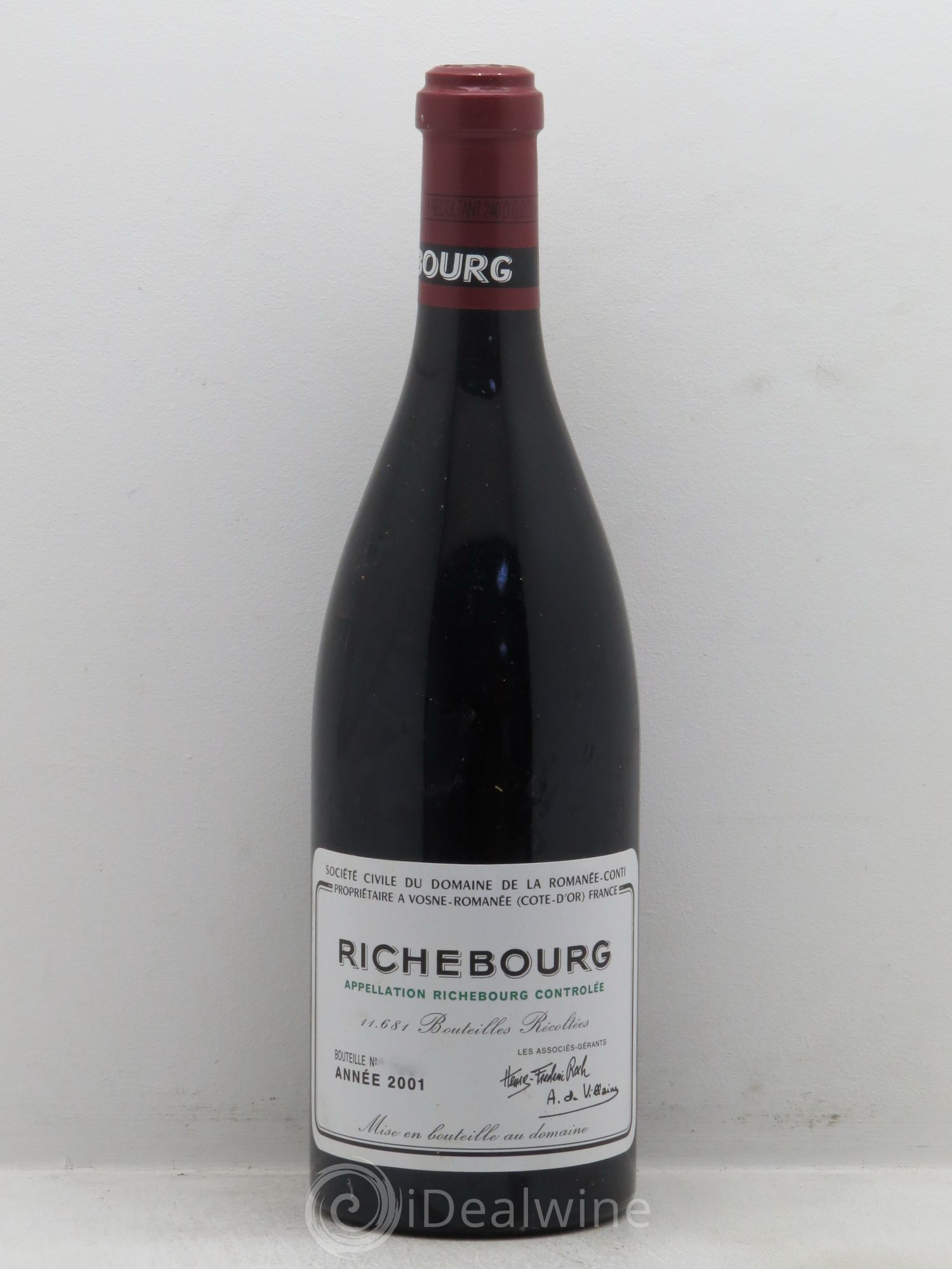 Richebourg Grand Cru Domaine de la Romanée-Conti 2001 - Lot de 1 bouteille - 0