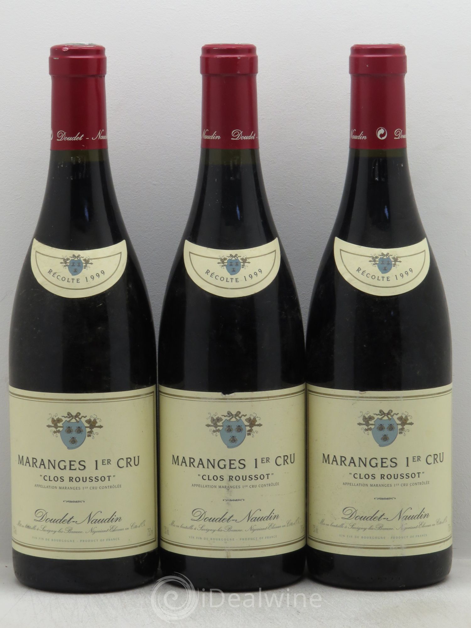 Maranges 1er Cru Clos Roussot Doudet Naudin 1999 - Lot de 3 bouteilles - 0