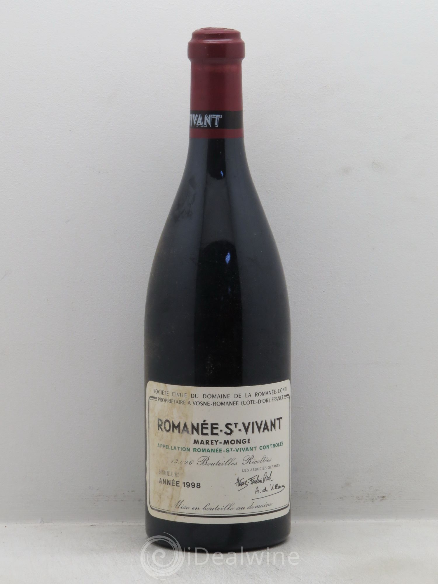Romanée-Saint-Vivant Grand Cru Domaine de la Romanée-Conti 1998 - Lot de 1 bouteille - 0