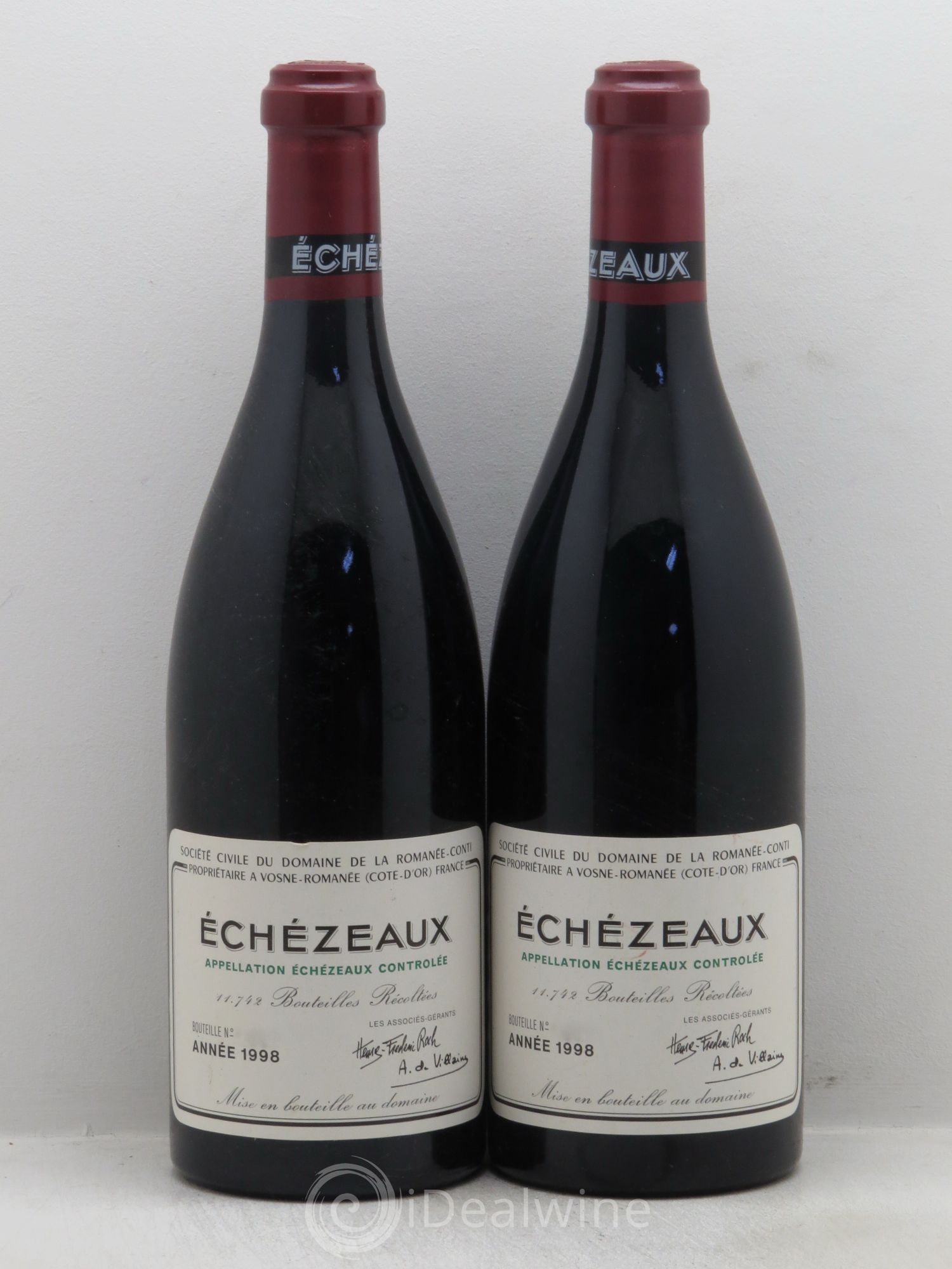 Echezeaux Grand Cru Domaine de la Romanée-Conti 1998 - Lot de 2 bouteilles - 0