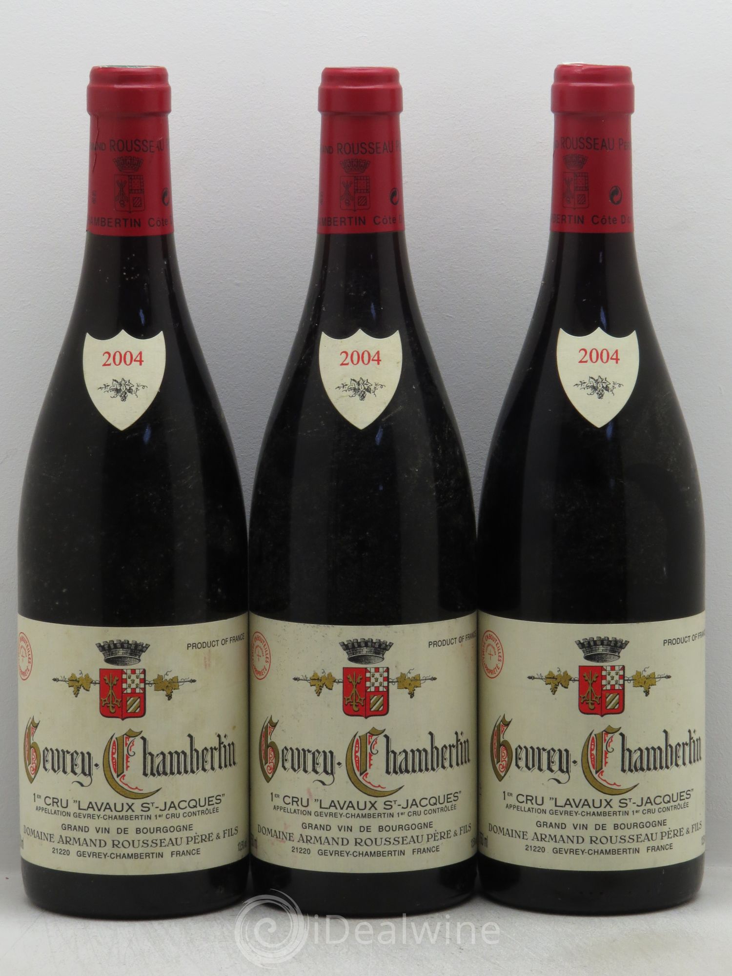 Gevrey-Chambertin 1er Cru Lavaux Saint Jacques Armand Rousseau (Domaine) 2004 - Lot de 3 bouteilles - 0
