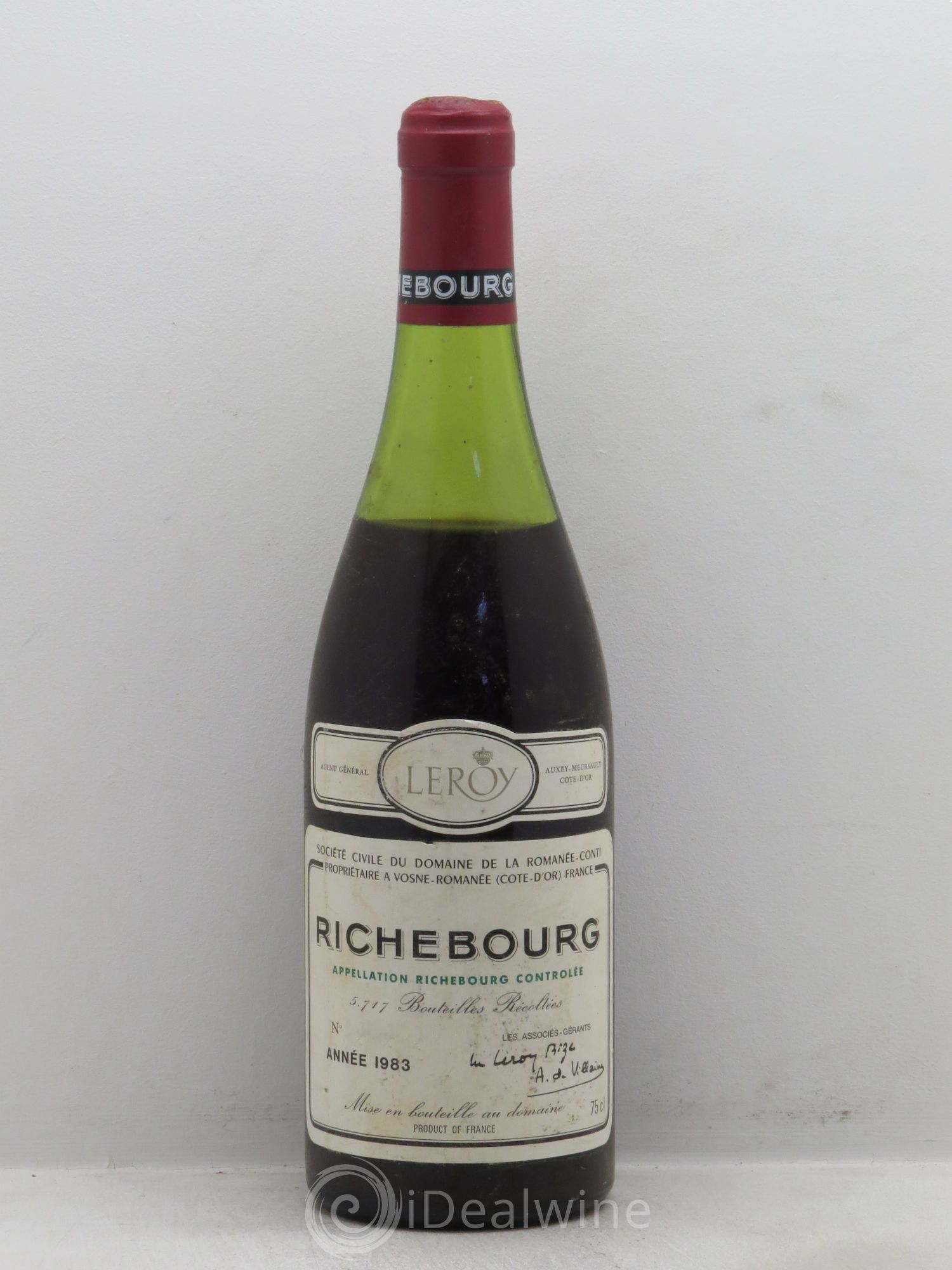 Richebourg Grand Cru Domaine de la Romanée-Conti 1983 - Lot de 1 bouteille - 0