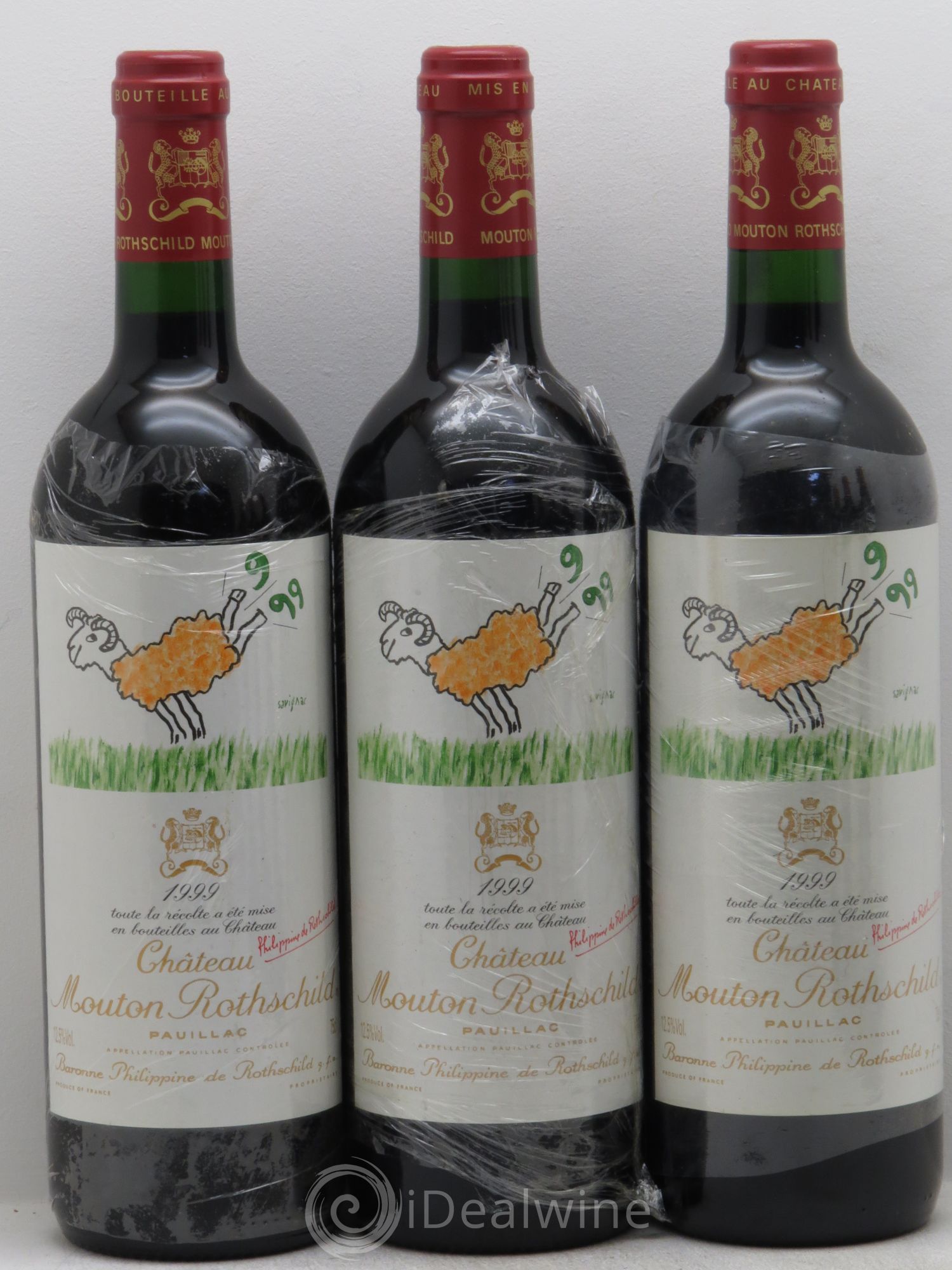 Château Mouton Rothschild 1er Grand Cru Classé 1999 - Lot de 6 bouteilles - 1