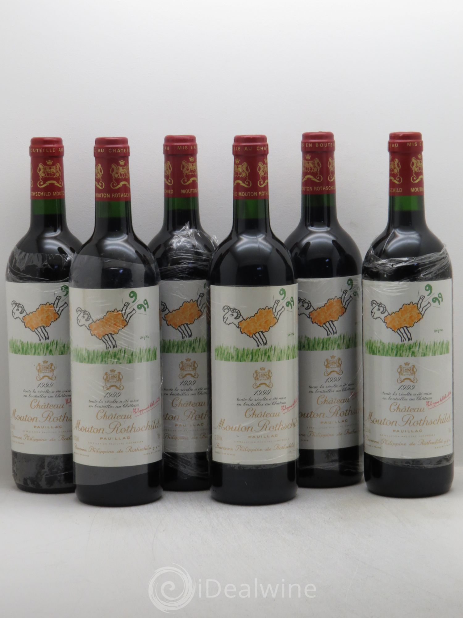 Château Mouton Rothschild 1er Grand Cru Classé 1999 - Lot de 6 bouteilles - 0
