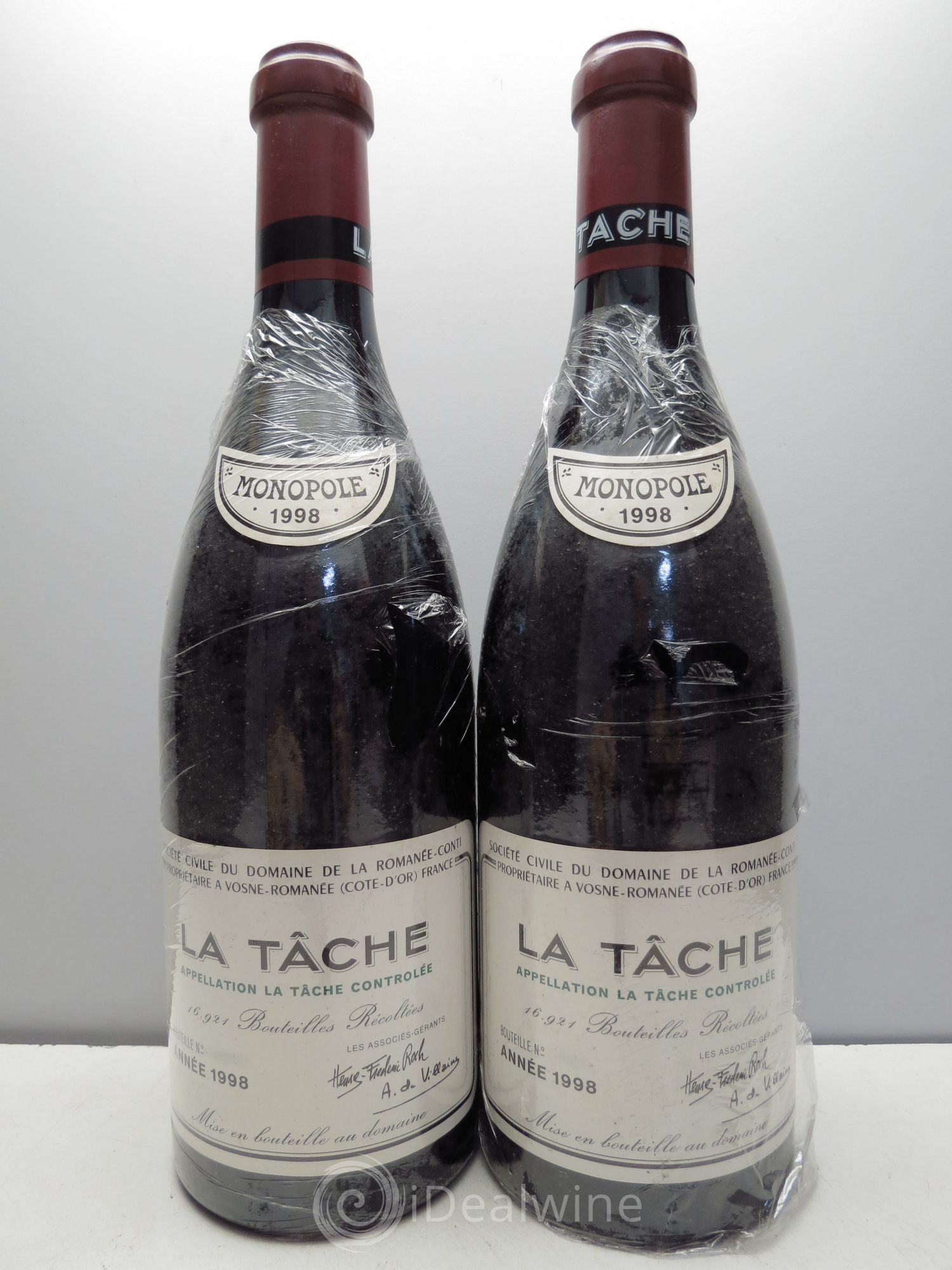 La Tâche Grand Cru Domaine de la Romanée-Conti 1998 - Lot de 2 bouteilles - 0