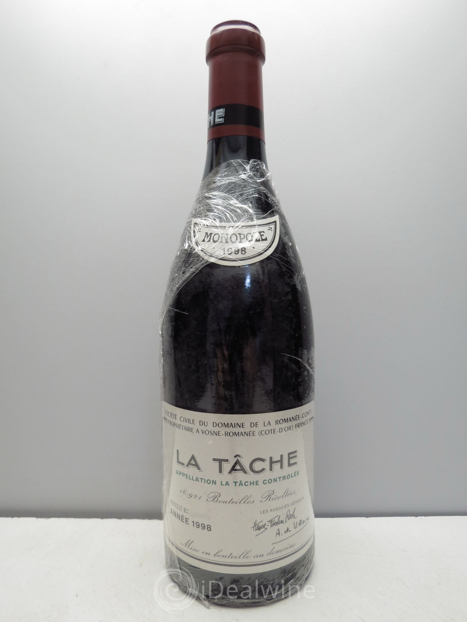 La Tâche Grand Cru Domaine de la Romanée-Conti 1998 - Lot de 1 bouteille - 0