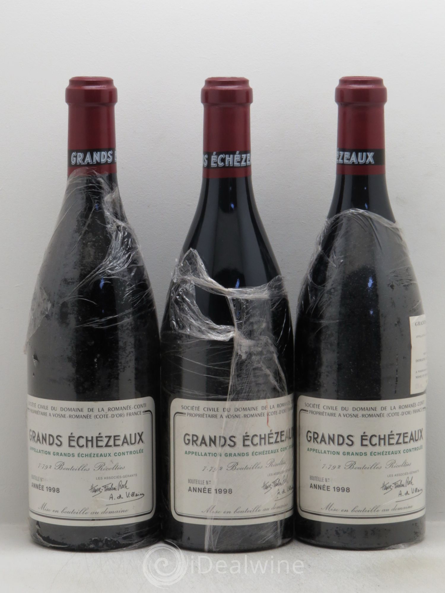 Grands-Echezeaux Grand Cru Domaine de la Romanée-Conti 1998 - Lot de 3 bouteilles - 0