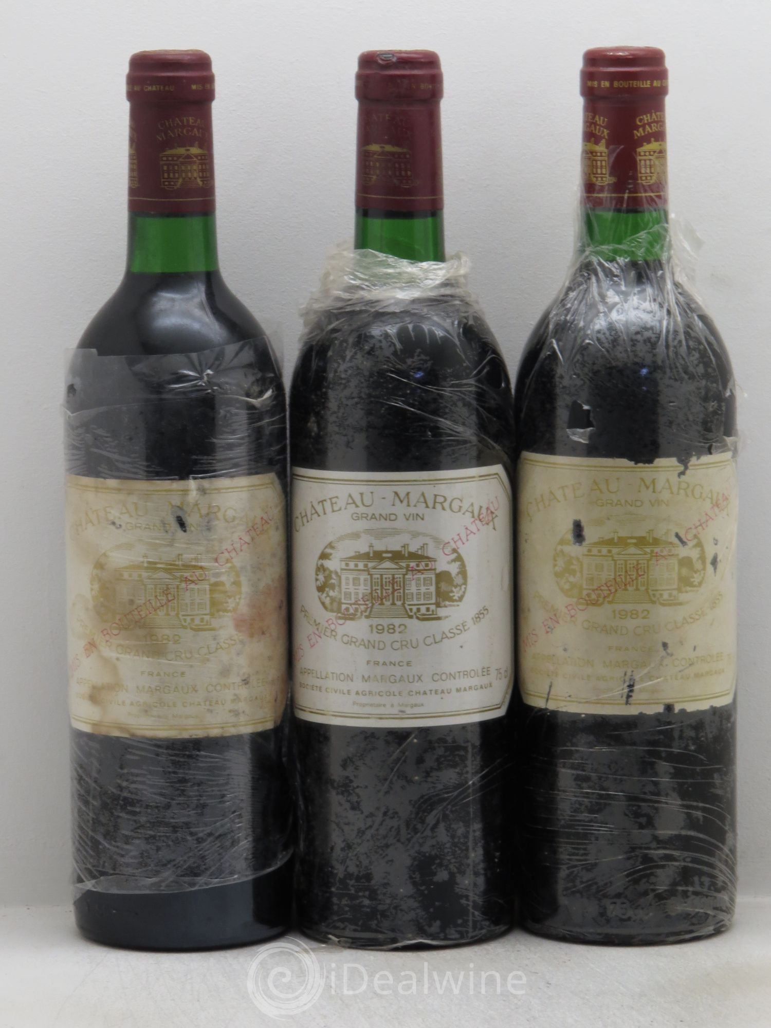 Château Margaux 1er Grand Cru Classé 1982 - Lot de 3 bouteilles - 0