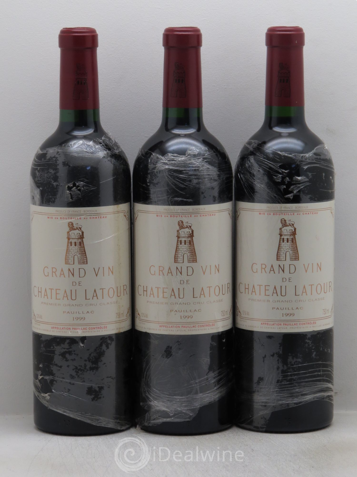 Château Latour 1er Grand Cru Classé 1999 - Lot de 3 bouteilles - 0