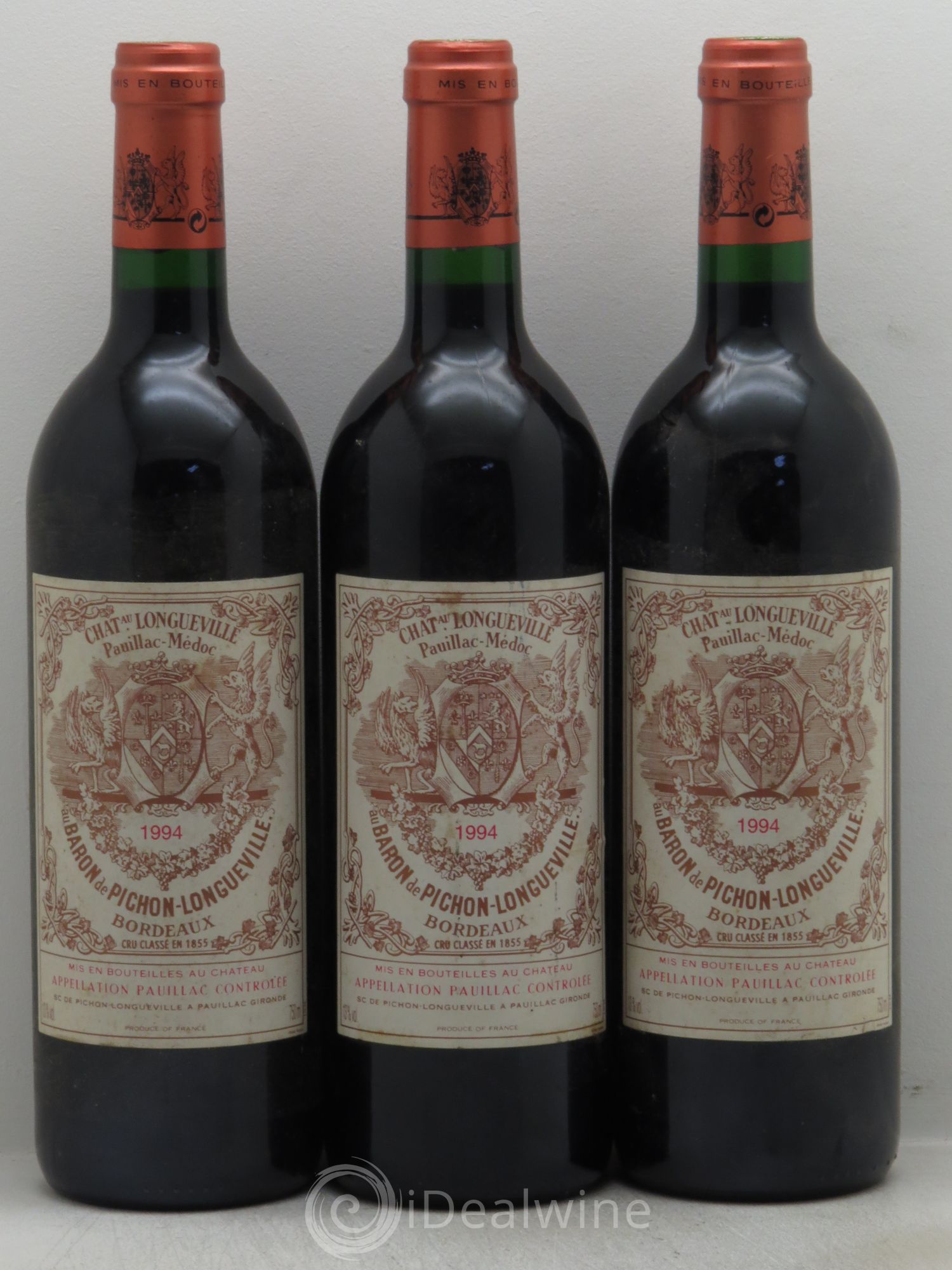 Pichon Longueville Baron 2ème Grand Cru Classé 1994 - Lot de 3 bouteilles - 0