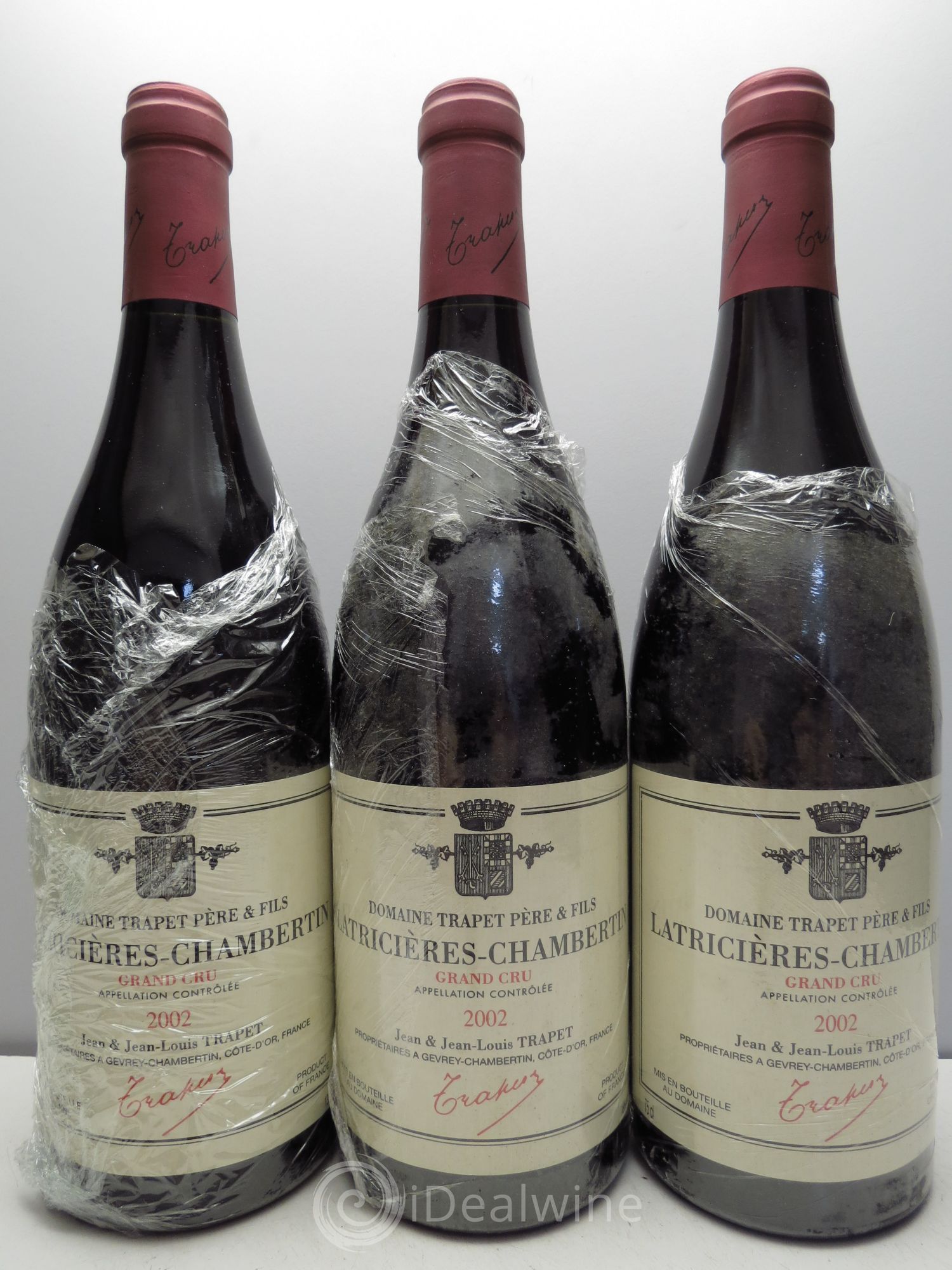 Latricières-Chambertin Grand Cru Domaine Trapet 2002 - Lot de 3 bouteilles - 0