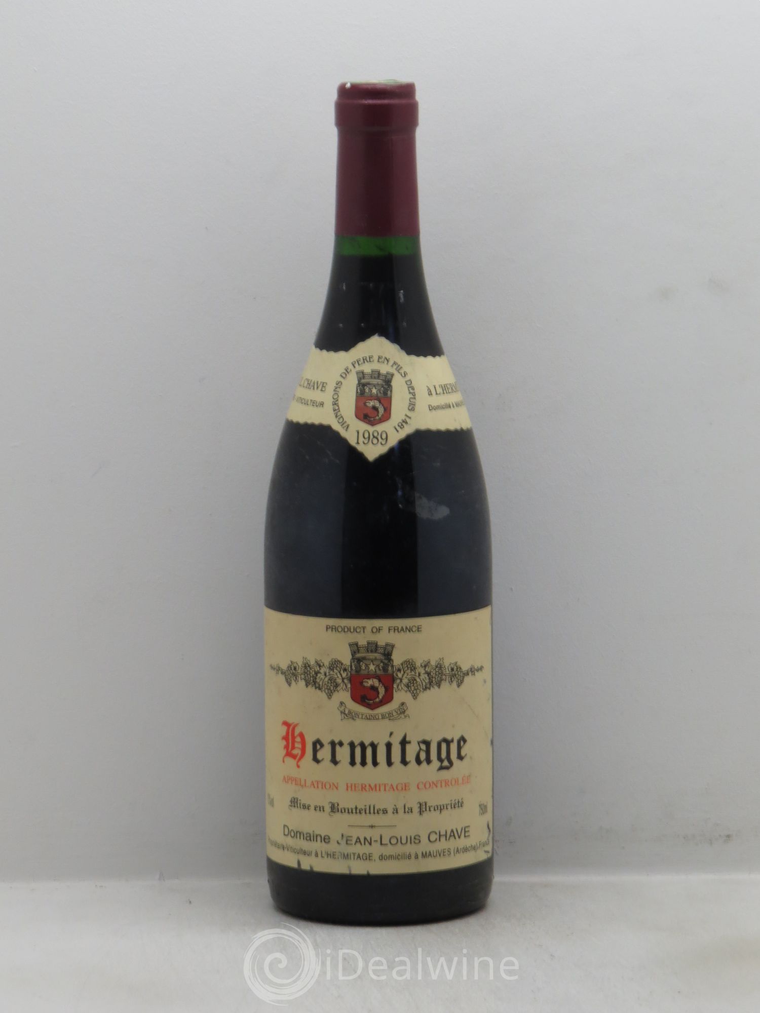 Hermitage Jean-Louis Chave 1989 - Lot de 1 bouteille - 0