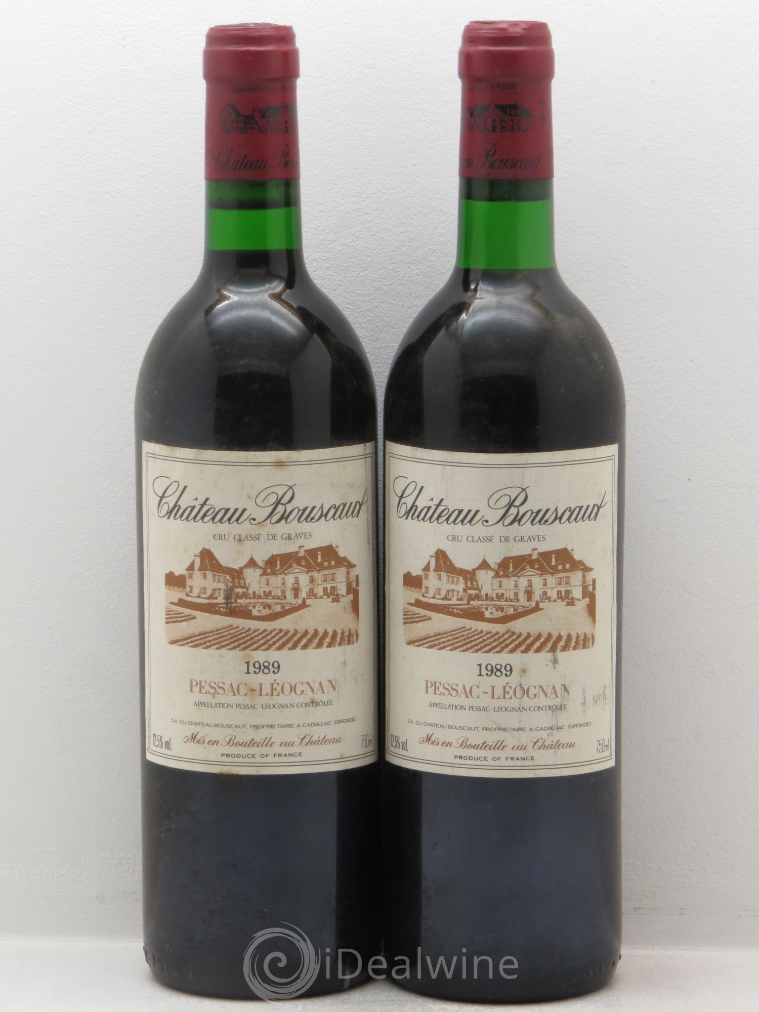 Château Bouscaut Cru Classé de Graves 1989 - Lot de 2 bouteilles - 0