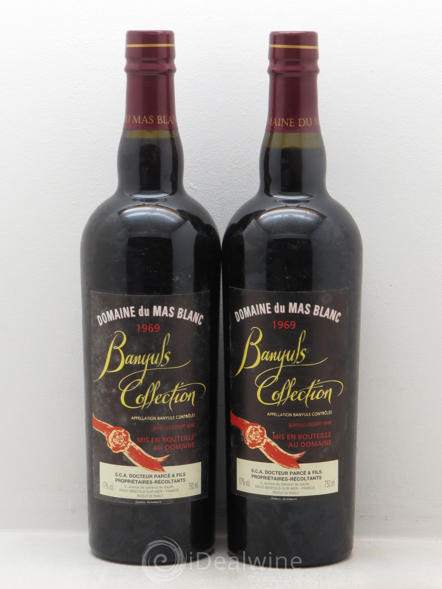 Banyuls Domaine du Mas Blanc Dr Parcé et Fils 1969 - Posten von 2 Flaschen - 0