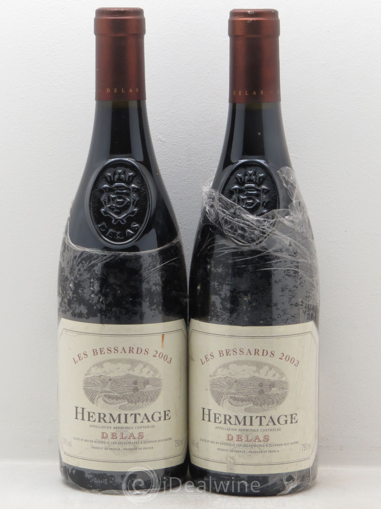 Hermitage Les Bessards Delas Frères 2003 - Lot de 2 bouteilles - 0