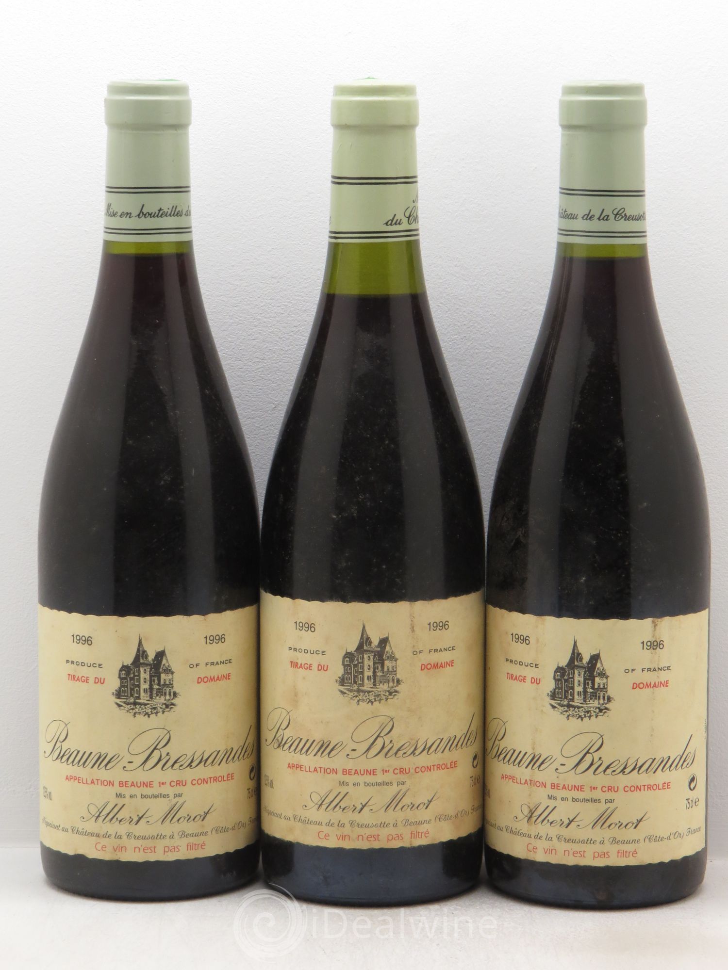 Beaune 1er Cru Albert Morot 1996 - Lot de 3 bouteilles - 0