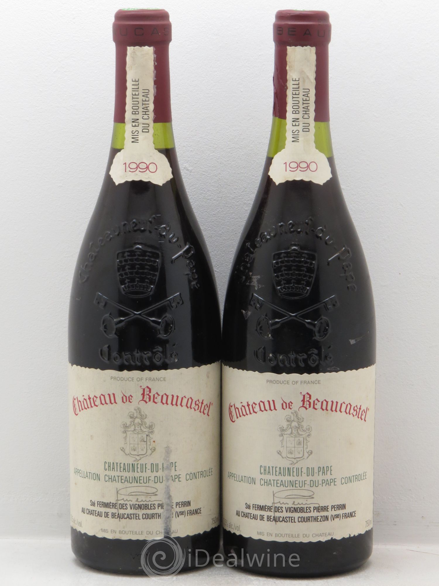 Châteauneuf-du-Pape Château de Beaucastel Famille Perrin 1990 - Lot de 2 bouteilles - 0