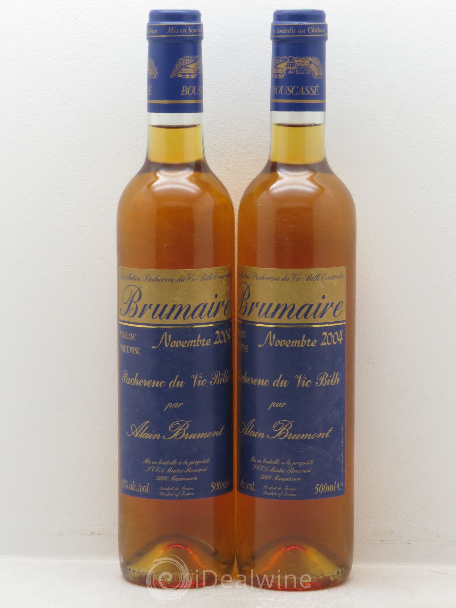 Pacherenc du Vic-Bilh Novembre Vendanges Tardives Brumont (50cl) 2004 - Lotto di 2 bottiglie - 0