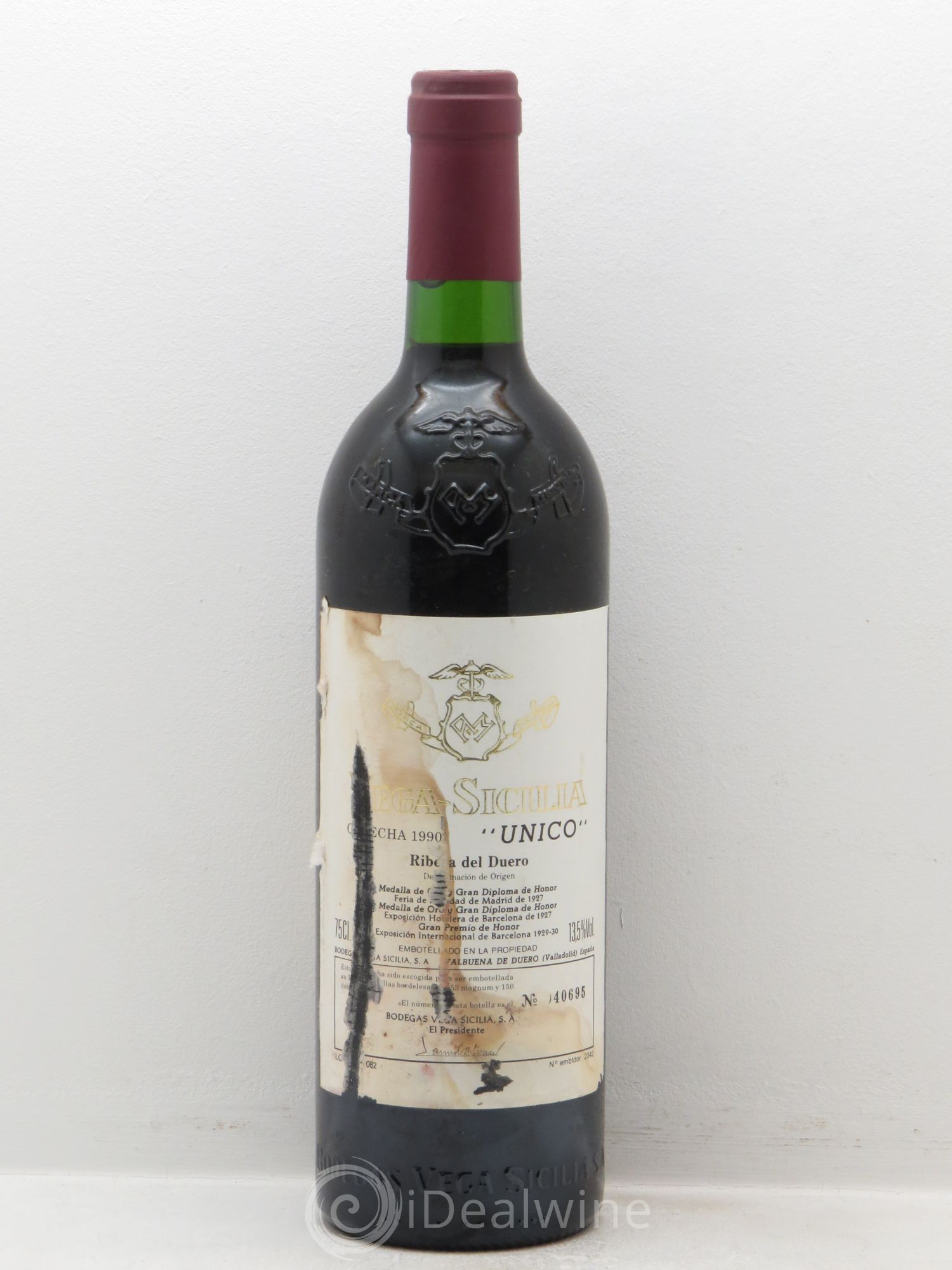 Ribera Del Duero DO Vega Sicilia Unico Famille Alvarez 1990 - Lot de 1 bouteille - 0
