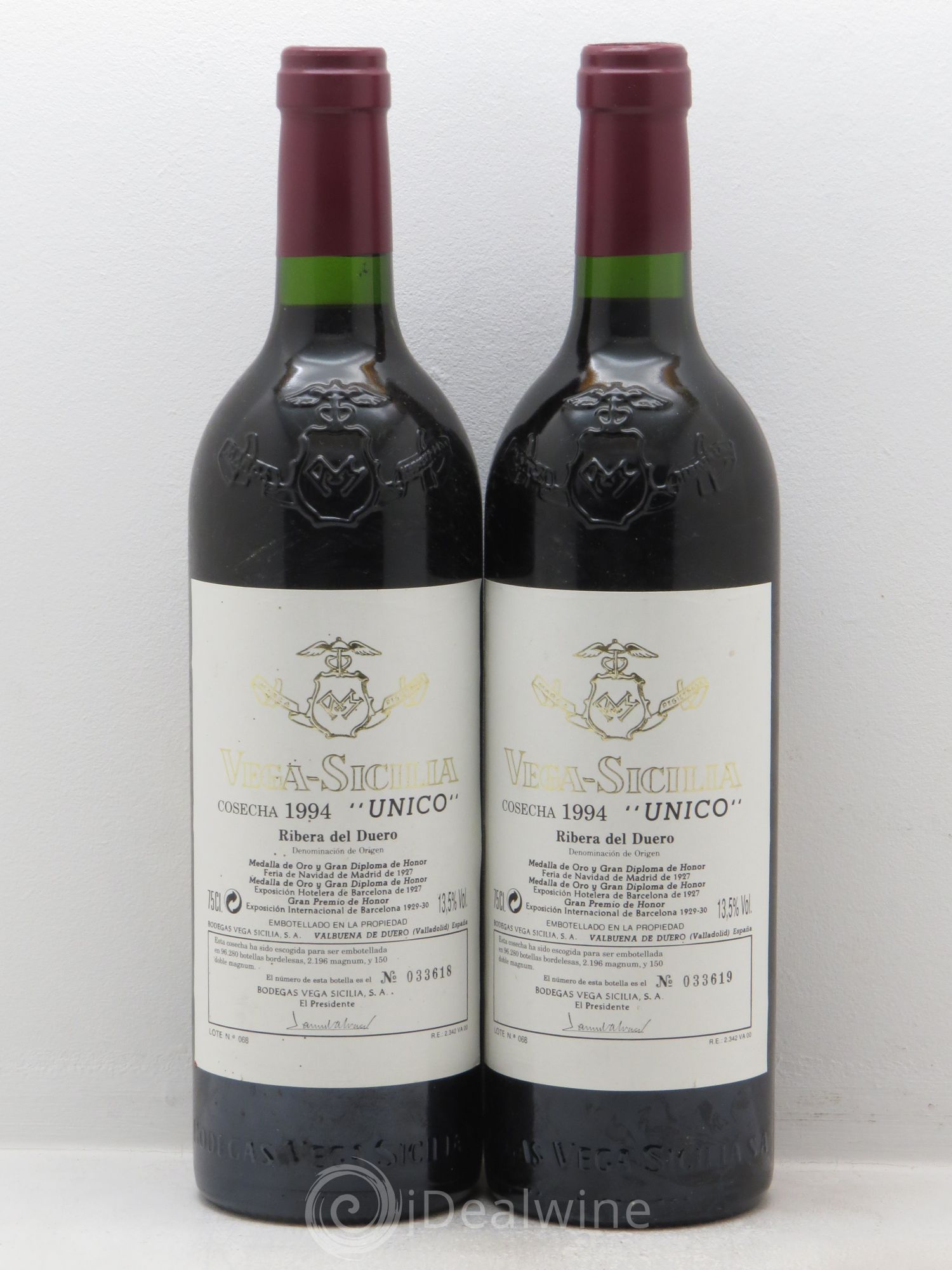 Ribera Del Duero DO Vega Sicilia Unico Famille Alvarez 1994 - Lot de 2 bouteilles - 0