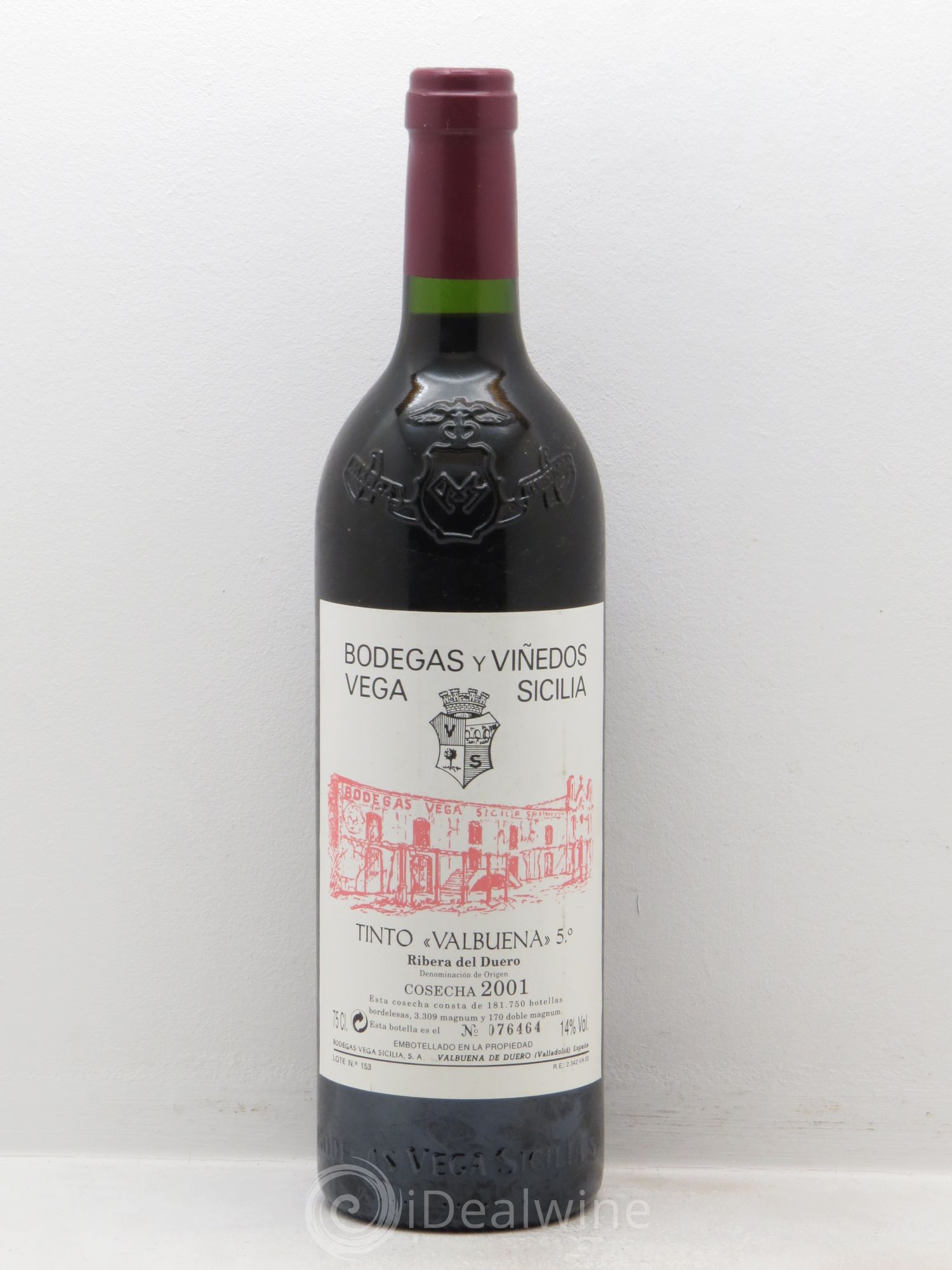 Ribera Del Duero DO Vega Sicilia Valbuena 5 ano Famille Alvarez 2001 - Lot de 1 bouteille - 0
