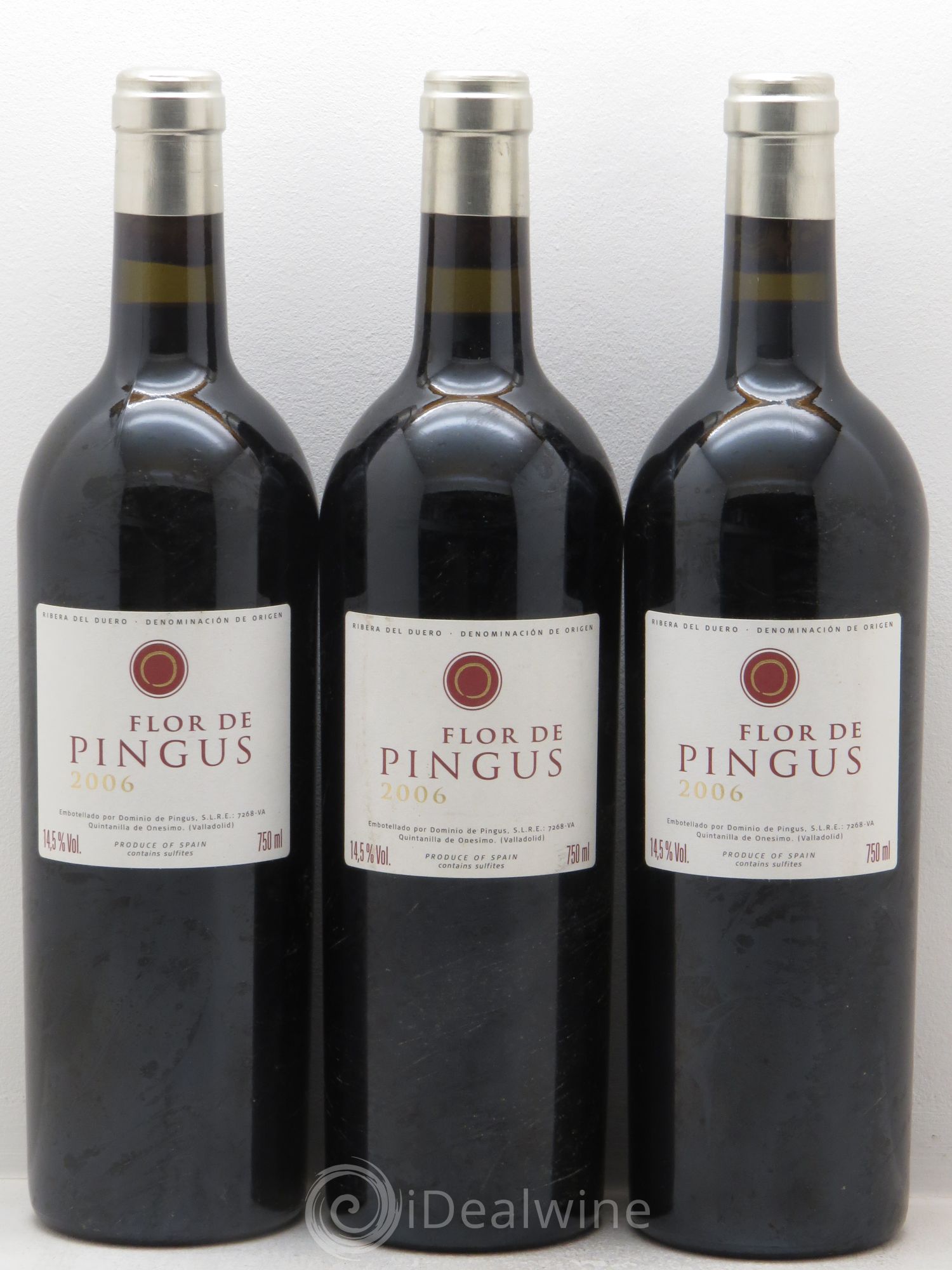 Ribera Del Duero Flor de Pingus Dominio de Pingus - Peter Sisseck 2006 - Lot de 3 bouteilles - 0