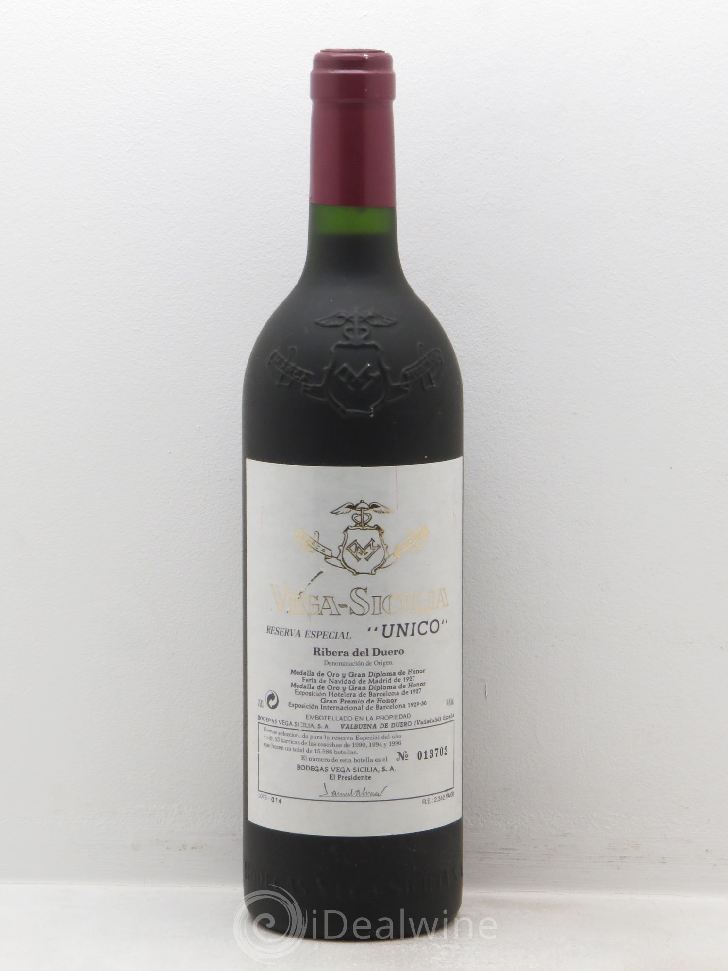 Ribera Del Duero Vega Sicilia Unico Reserva Especial Famille Alvarez 1990-1994-1996 - Lot de 1 bouteille - 0