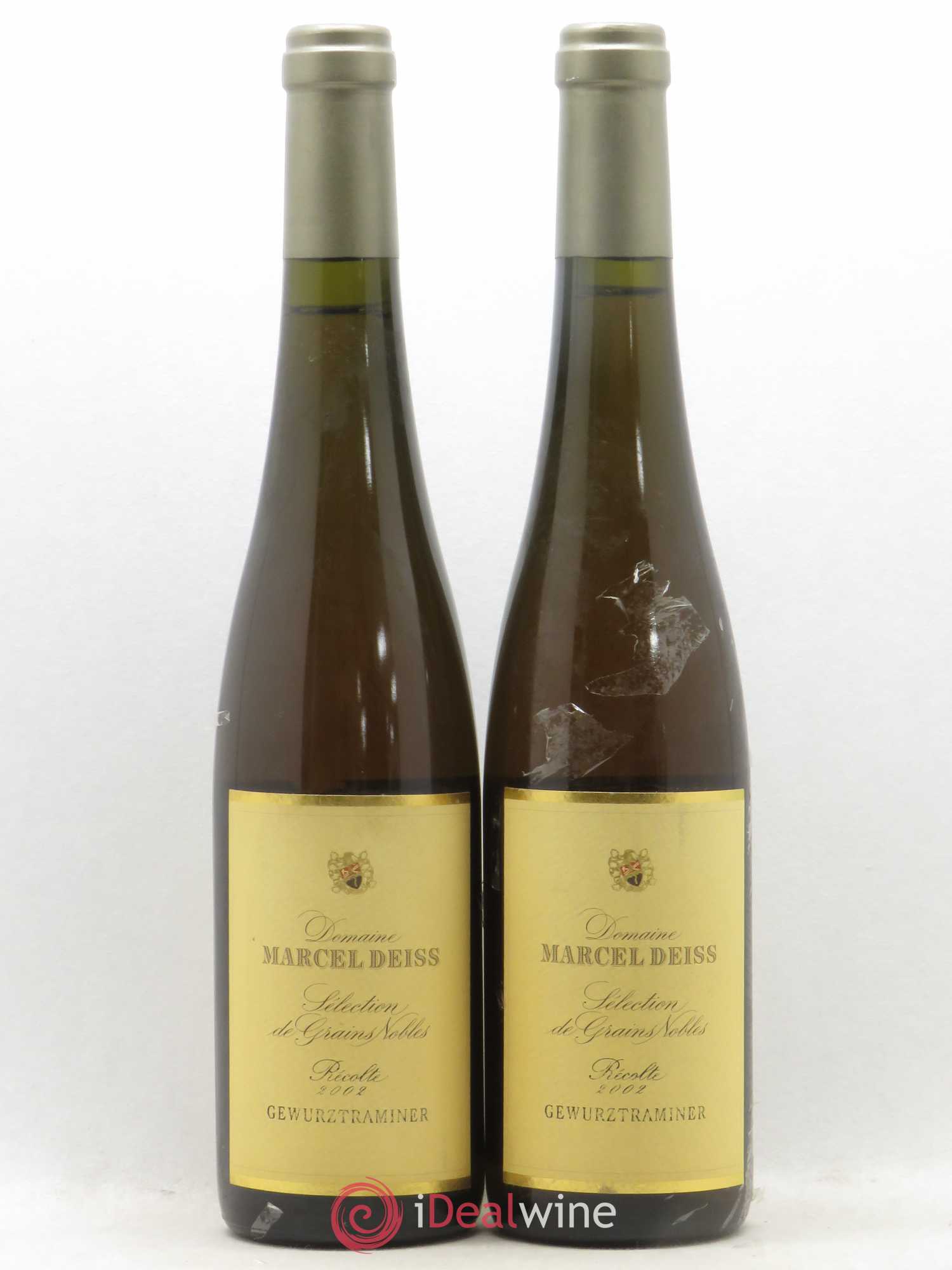 Alsace Gewurztraminer Sélection de Grains Nobles Marcel Deiss (Domaine) 2002 - Lotto di 2 bottiglie - 0