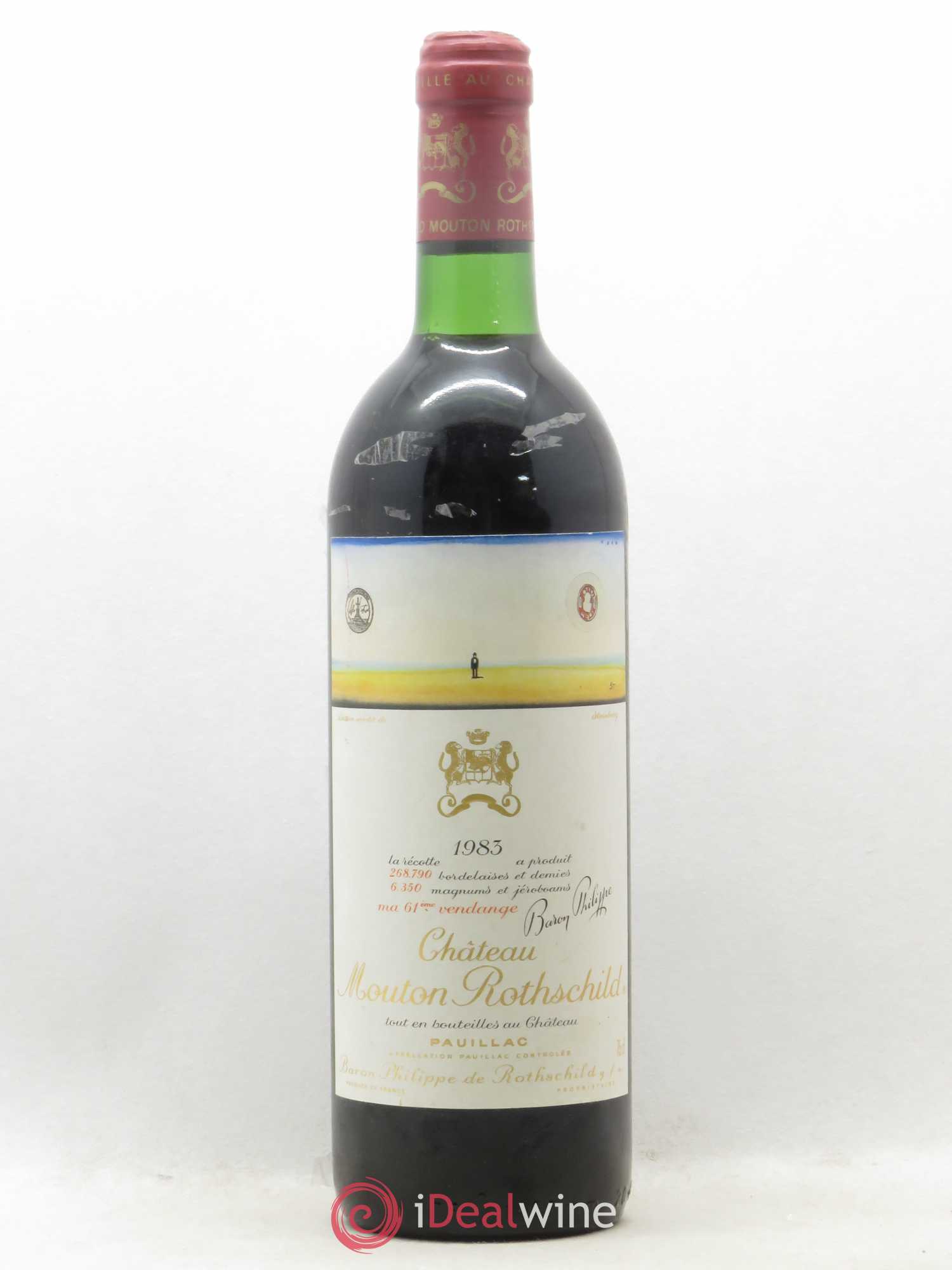 Château Mouton Rothschild 1er Grand Cru Classé Traces de film 1983 - Posten von 1 Flasche - 0