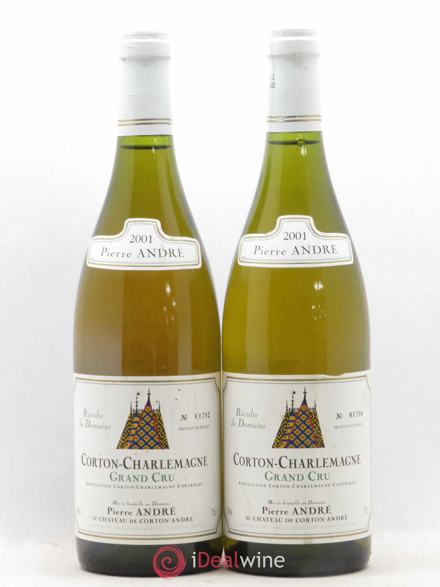 Corton-Charlemagne Grand Cru Pierre André 2001 - Lot de 2 bouteilles - 0