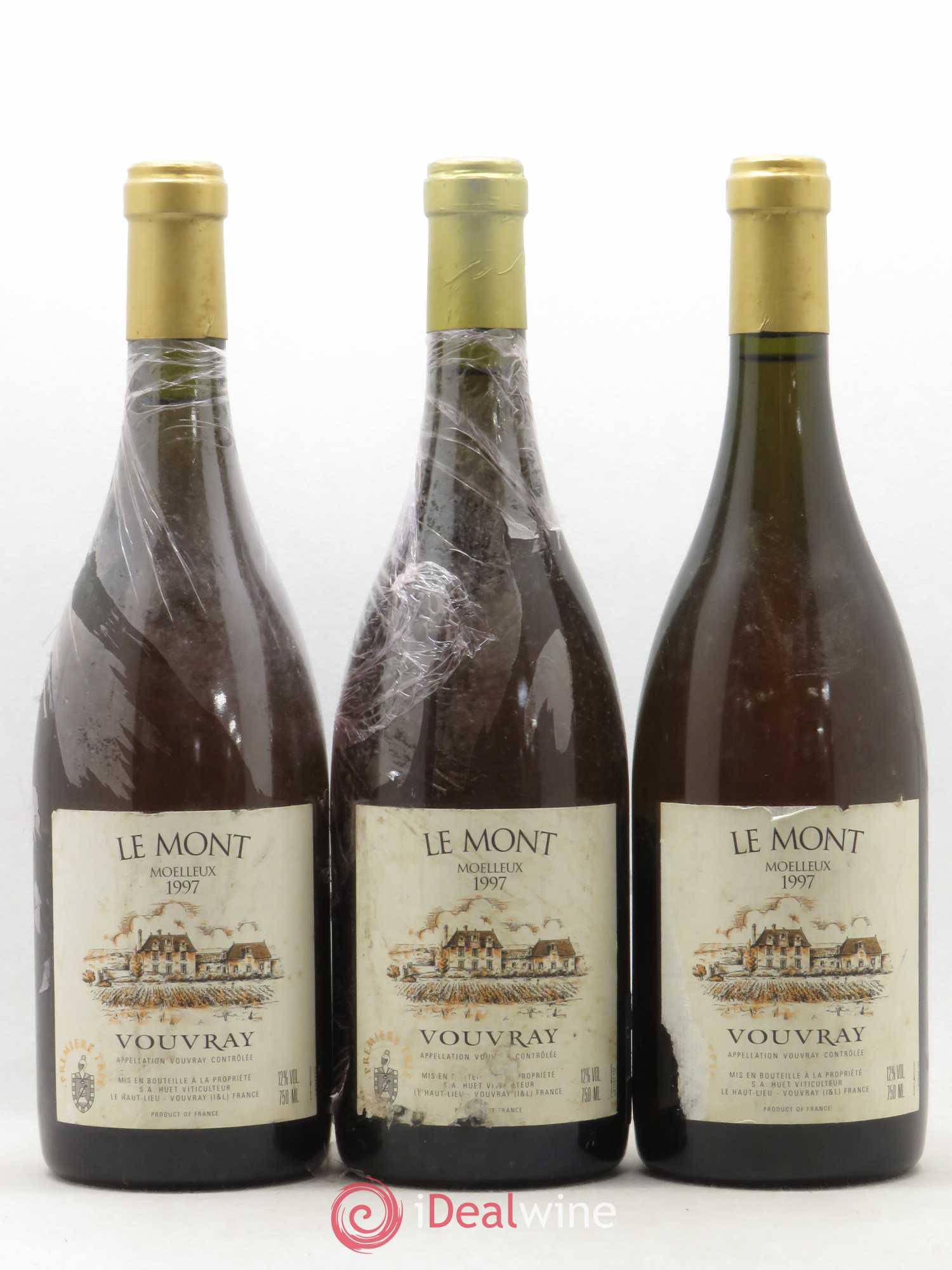 Vouvray Le Mont Moelleux Domaine Huet 1997 - Lotto di 3 bottiglie - 0