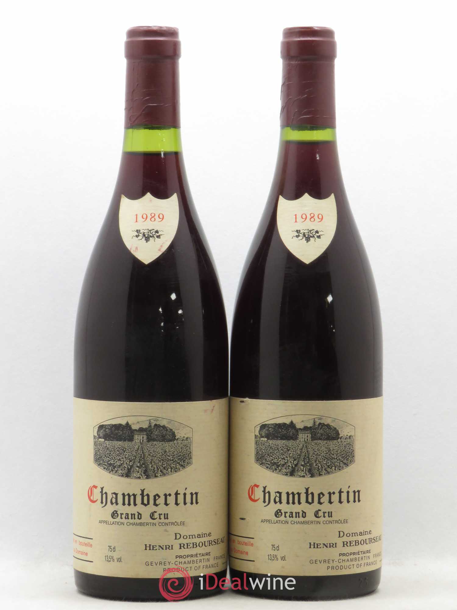 Chambertin Grand Cru Henri Rebourseau 1989 - Lot de 2 bouteilles - 0
