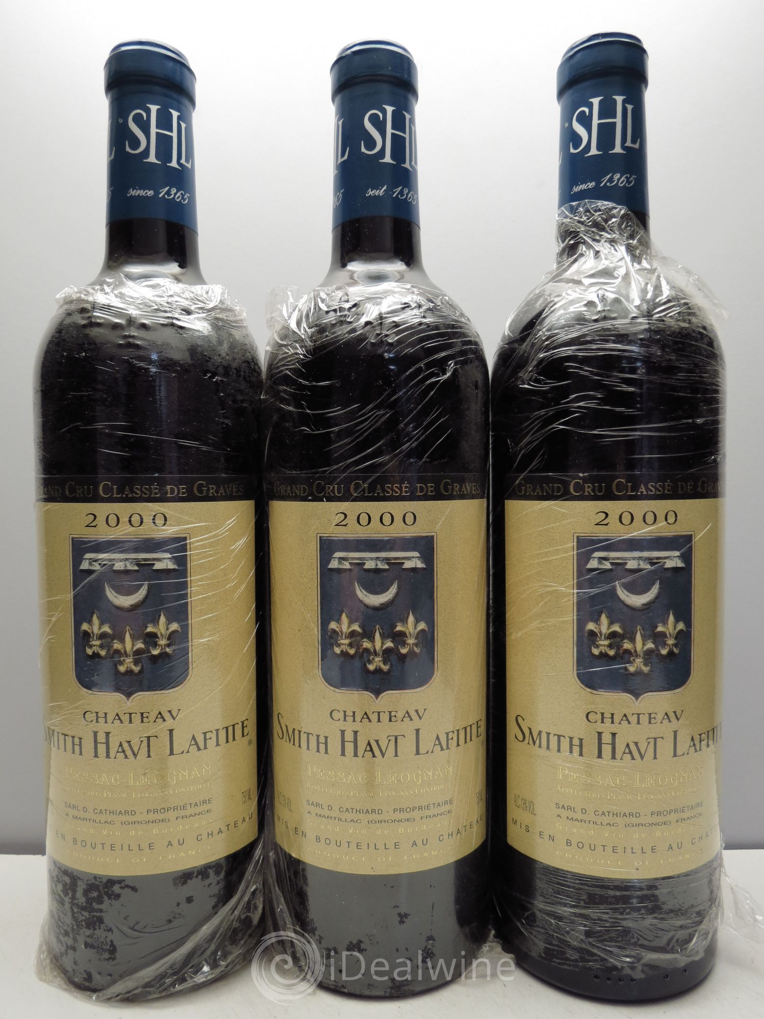 Château Smith Haut Lafitte Cru Classé de Graves 2000 - Lot de 3 bouteilles - 0