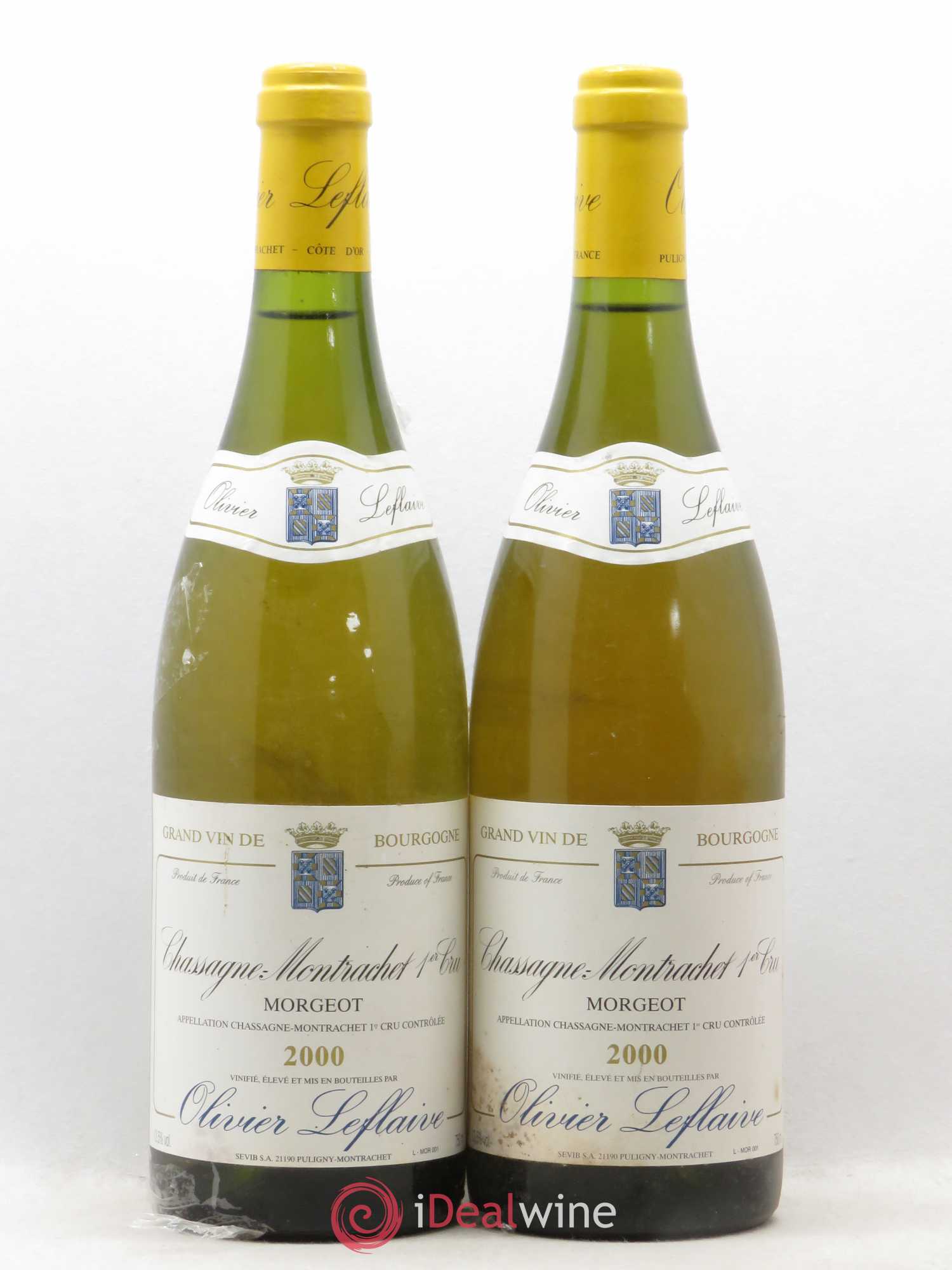 Chassagne-Montrachet 1er Cru Morgeot Olivier Leflaive 2000 - Lotto di 2 bottiglie - 0