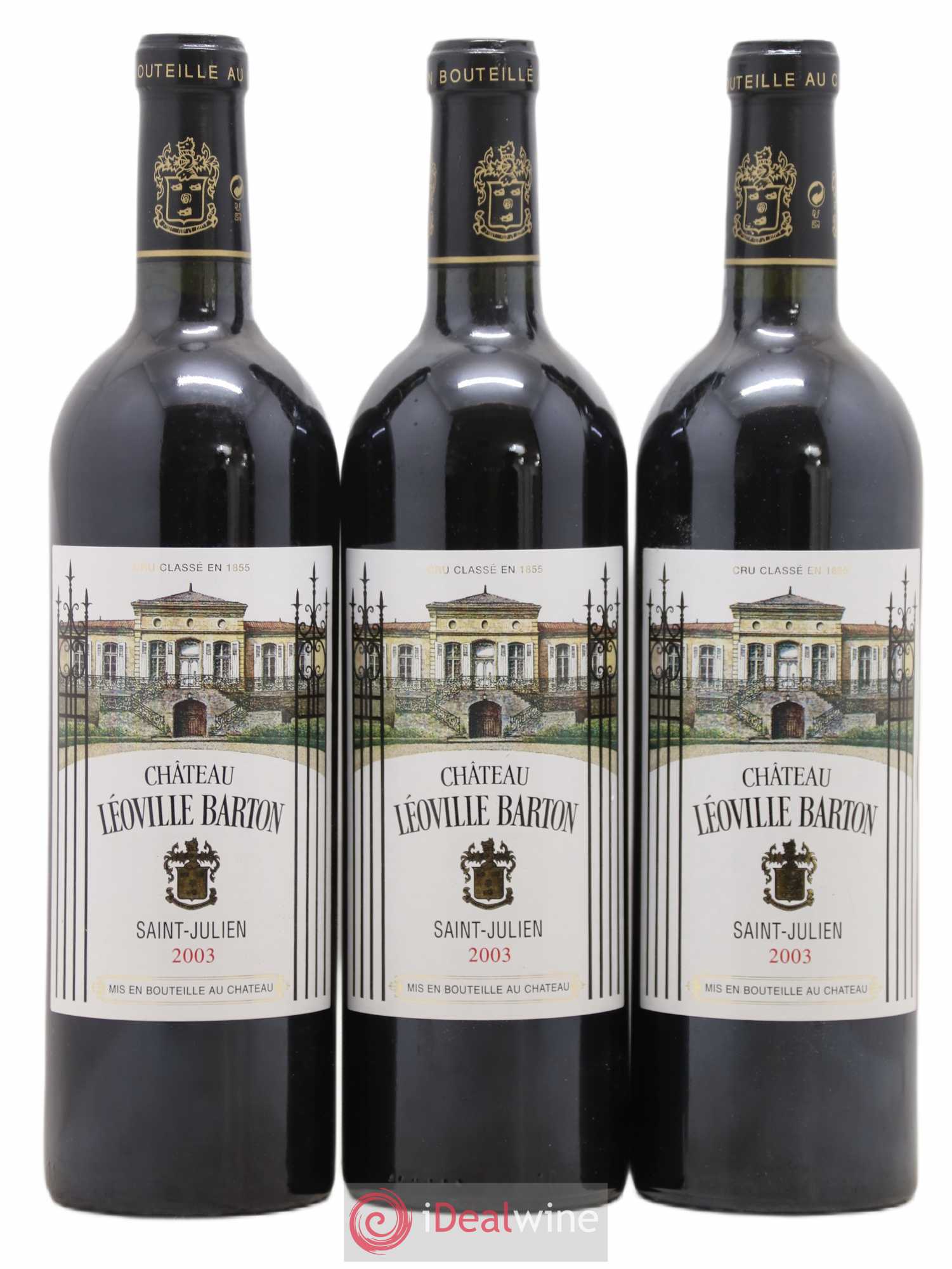 Château Léoville Barton 2ème Grand Cru Classé 2003 - Lot de 3 bouteilles - 0
