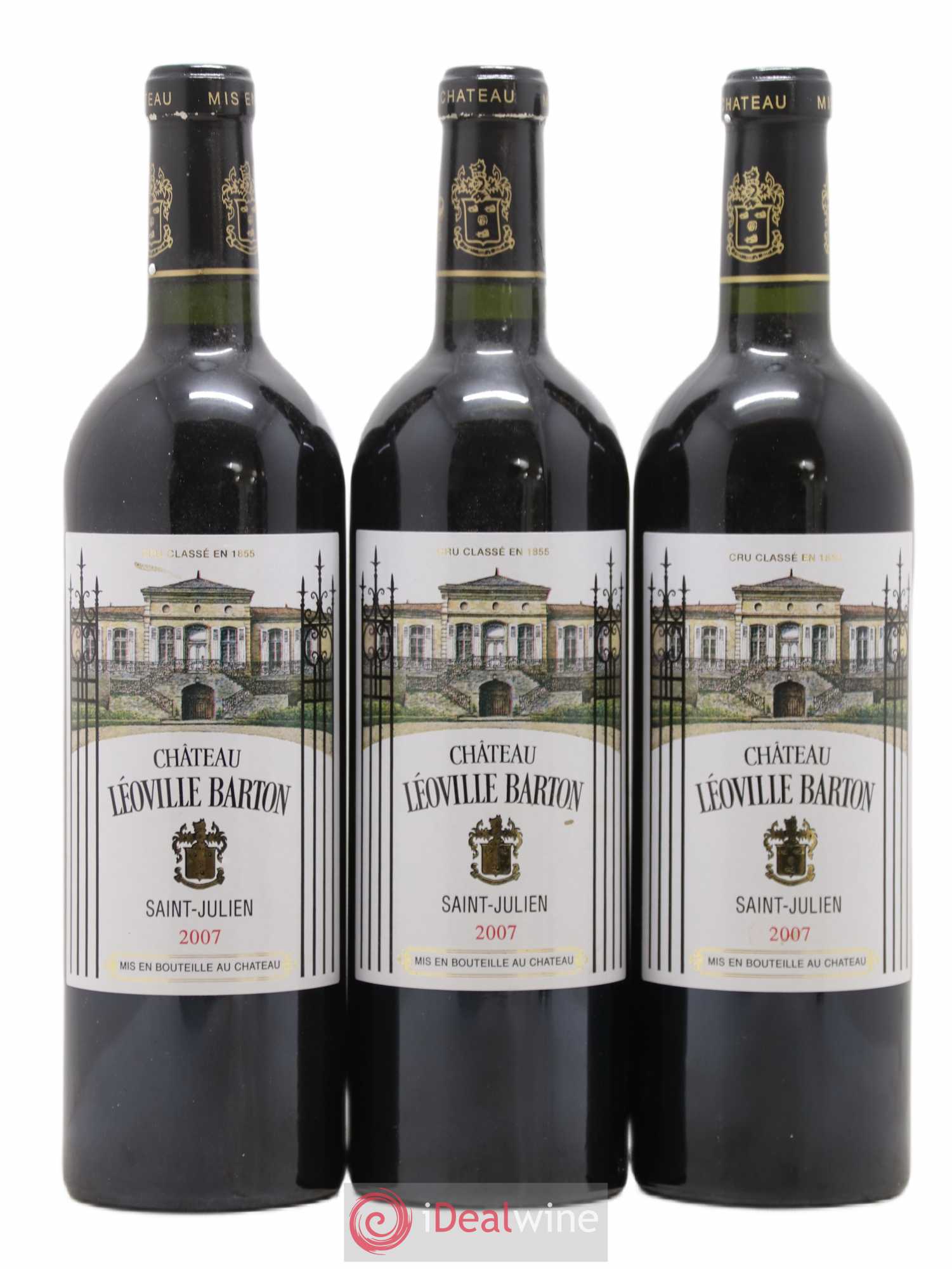 Château Léoville Barton 2ème Grand Cru Classé 2007 - Lot de 3 bouteilles - 0