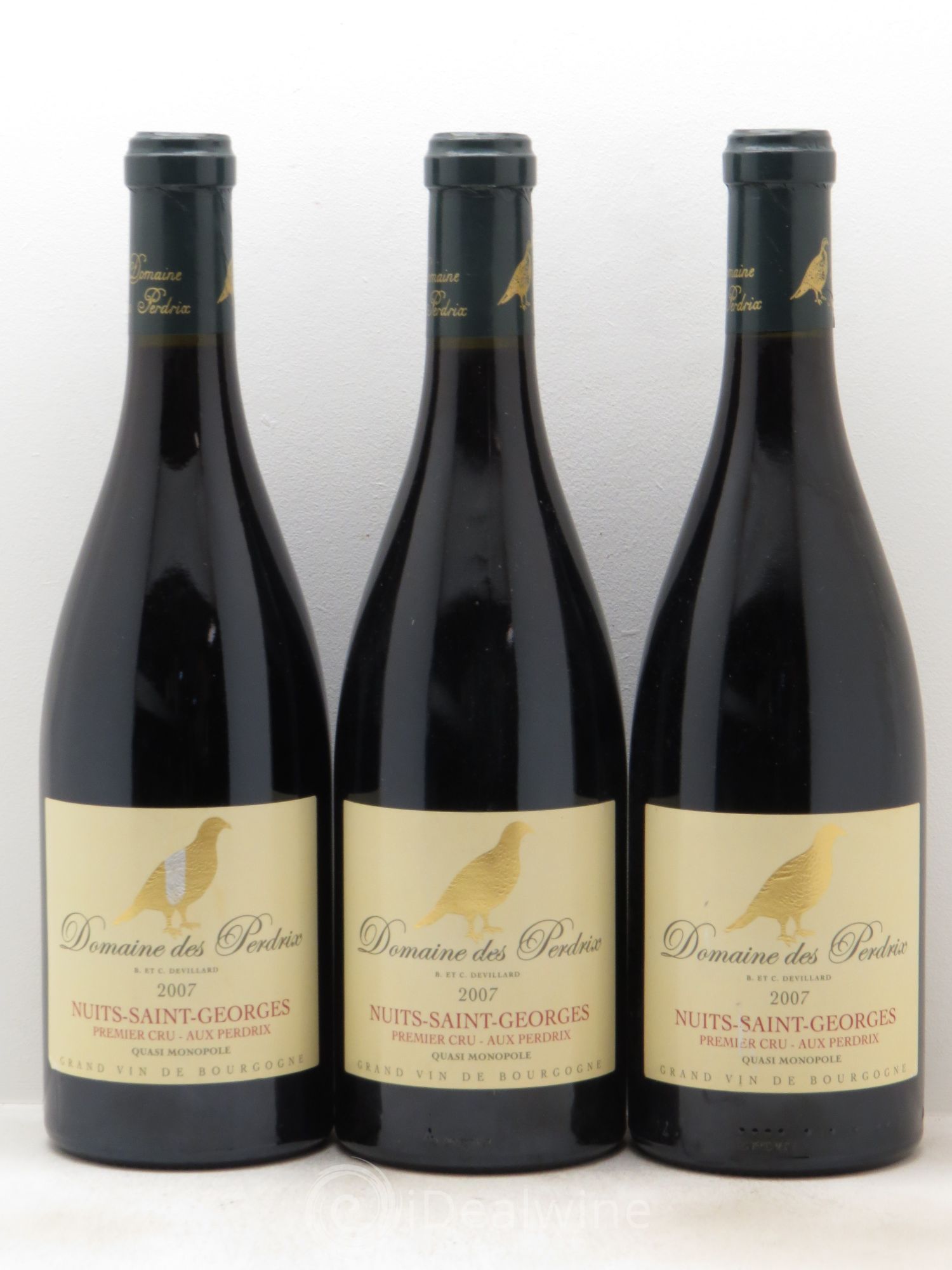 Nuits-Saint-Georges 1er Cru Aux perdrix Domaine des Perdrix 2007 - Posten von 3 Flaschen - 0