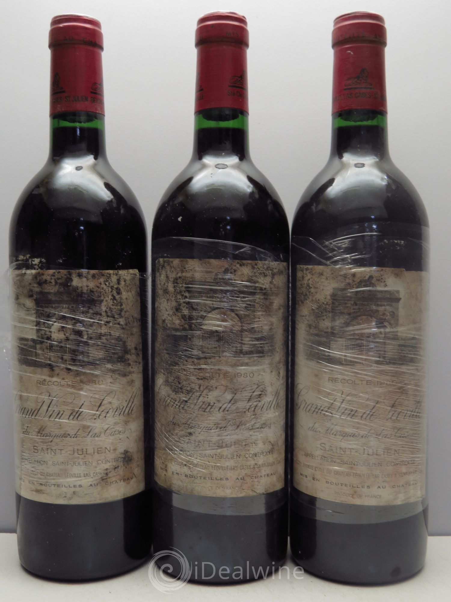 Château Léoville Las Cases 2ème Grand Cru Classé 1980 - Lot de 3 bouteilles - 0