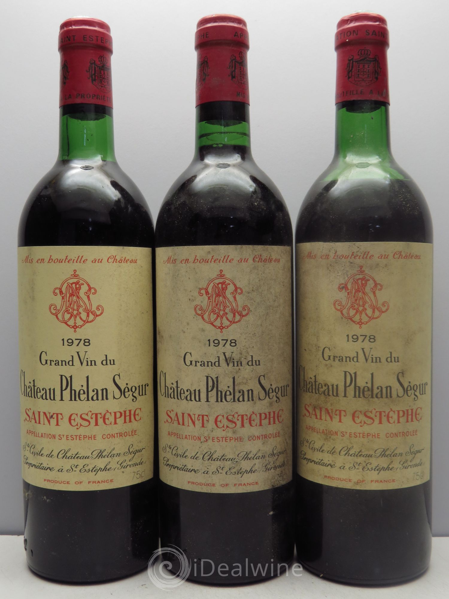 Château Phélan Ségur 1978 - Lot de 3 bouteilles - 0