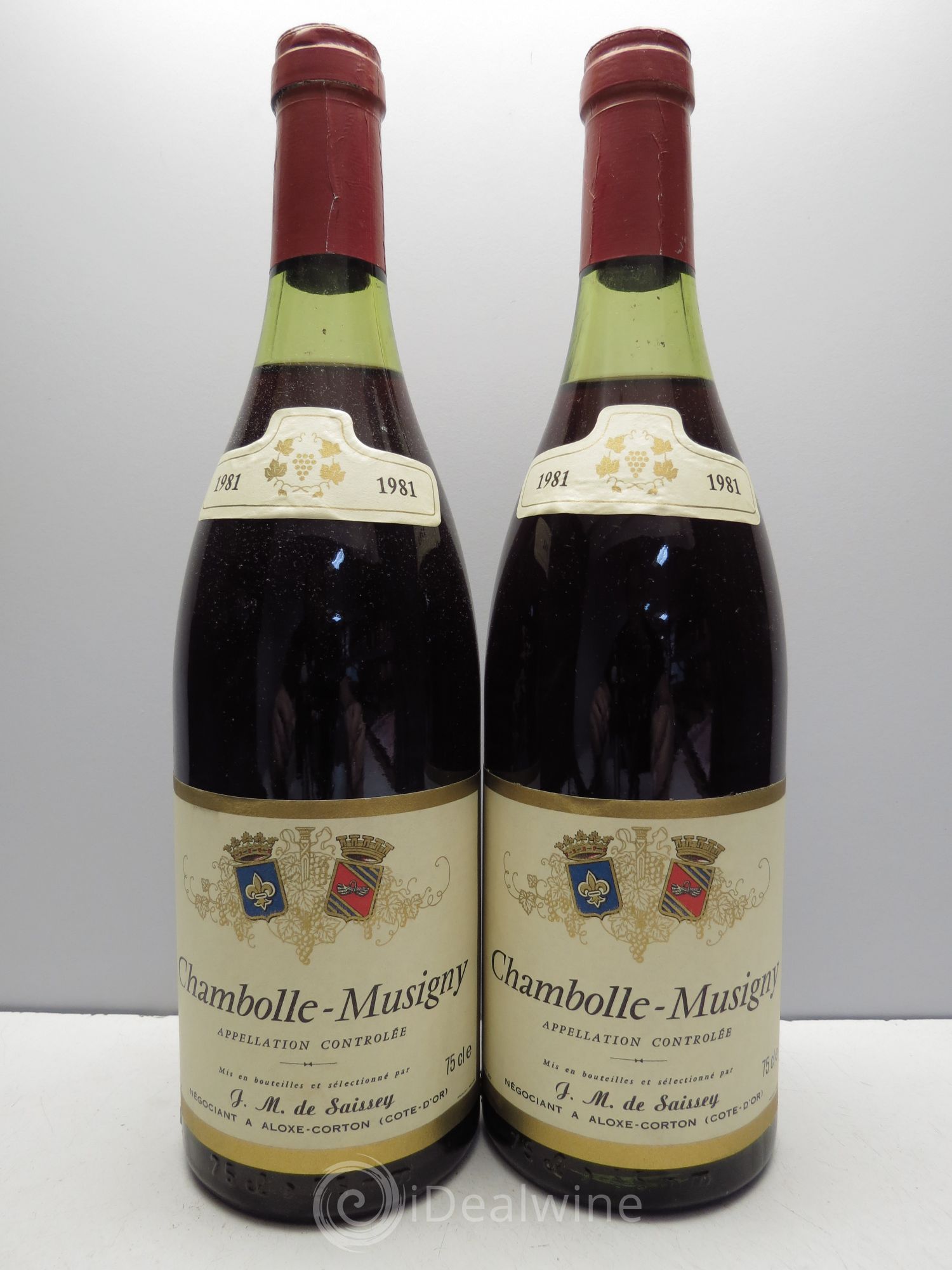 Chambolle-Musigny J.M de Saissey(sans prix de réserve / no reserve) 1981 - Posten von 2 Flaschen - 0