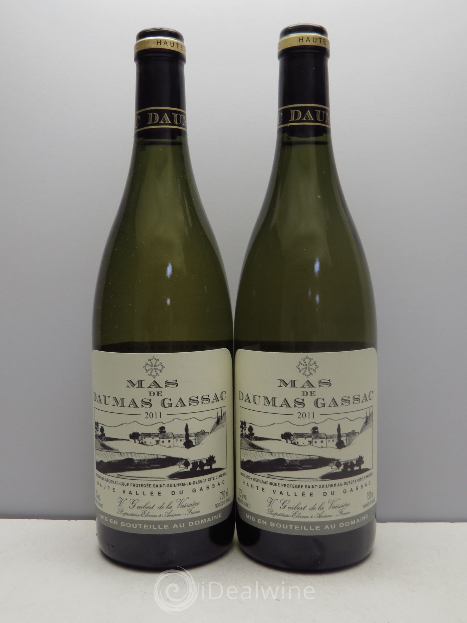 Saint-Guilhem-le-Désert - Cité d'Aniane Mas Daumas Gassac Famille Guibert de La Vaissière 2011 - Lot de 2 bouteilles - 0