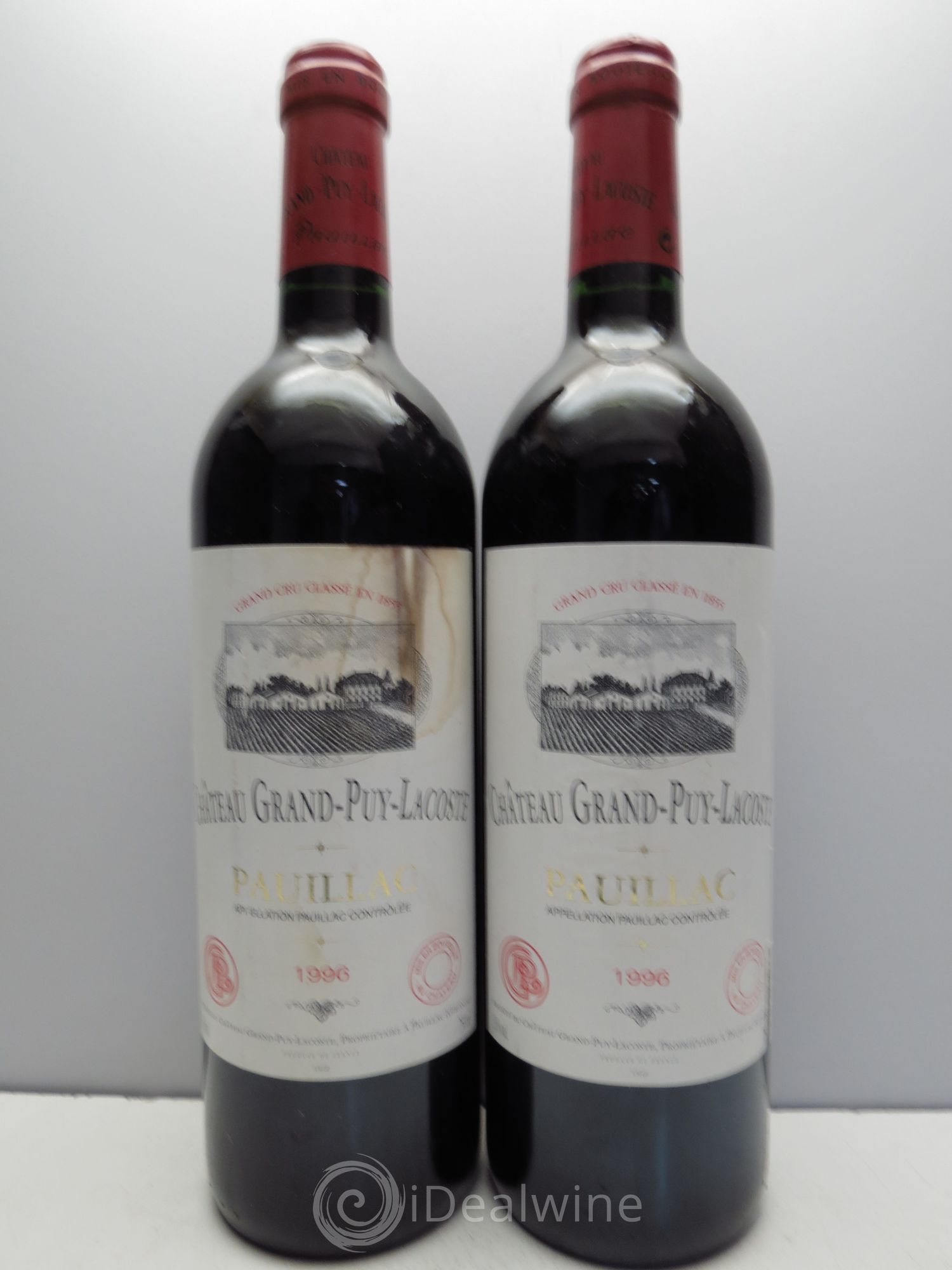 Château Grand Puy Lacoste 5ème Grand Cru Classé 1996 - Lot de 2 bouteilles - 0