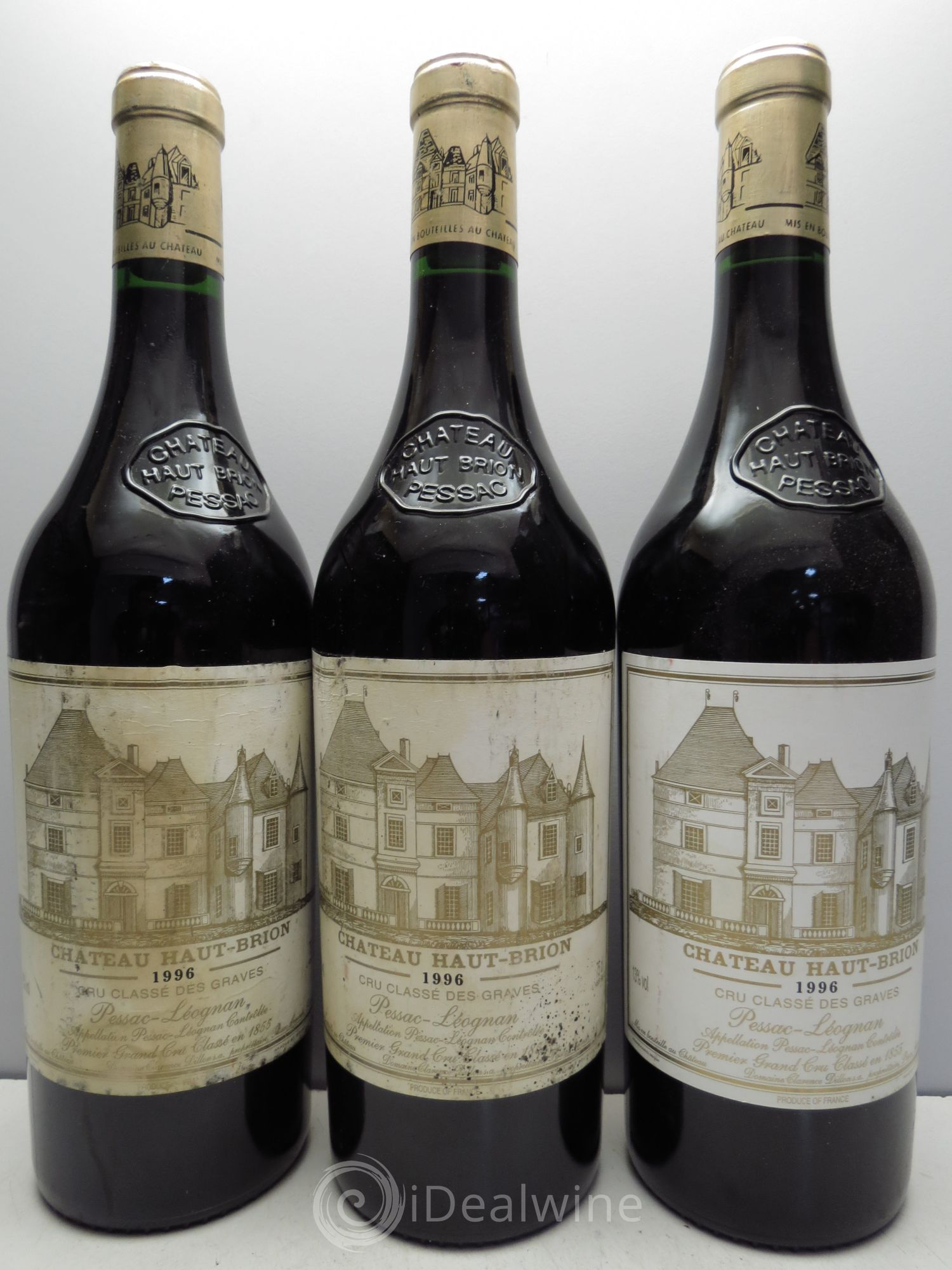 Château Haut Brion 1er Grand Cru Classé 1996 - Lot de 3 bouteilles - 0